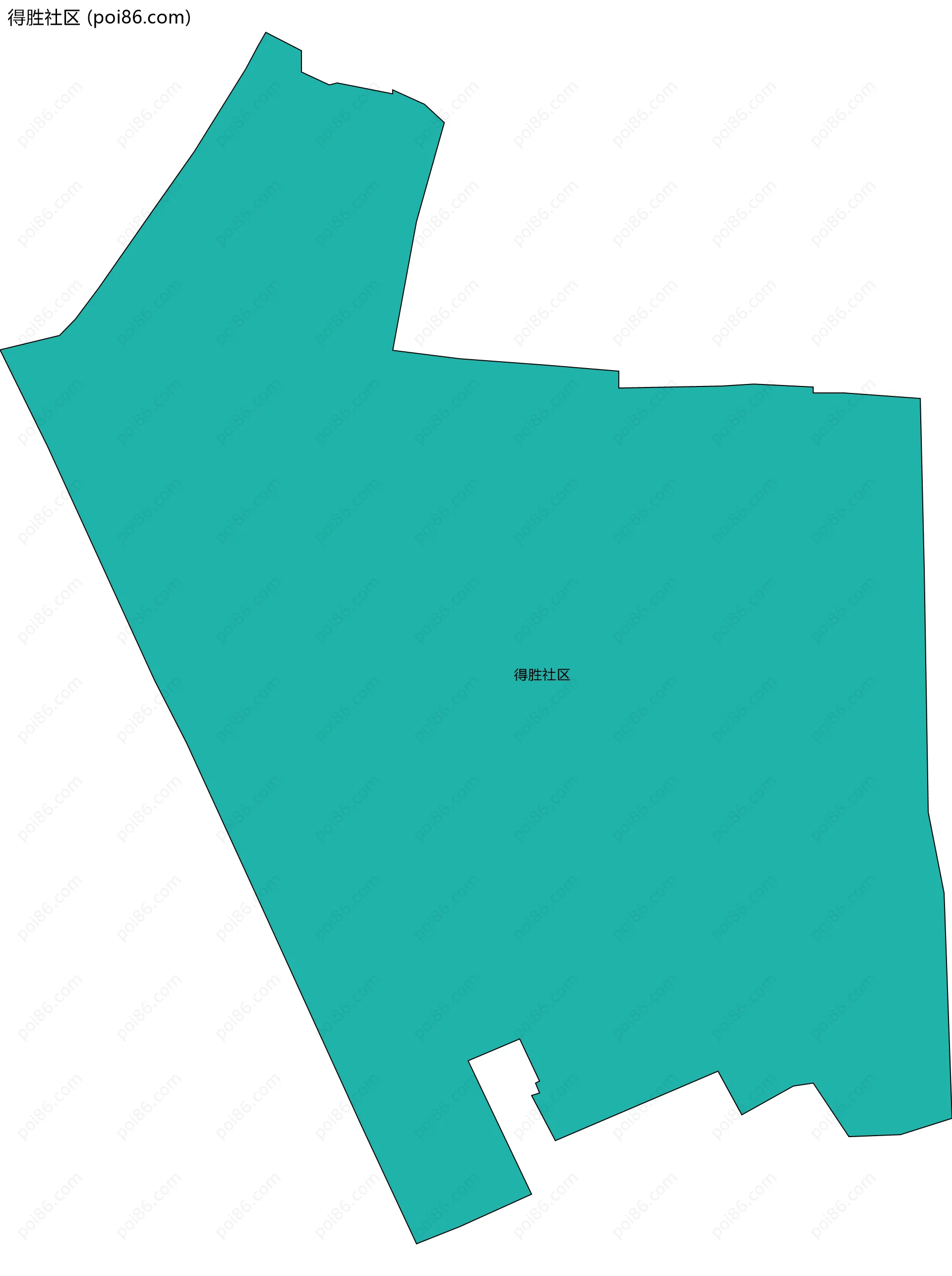 得胜社区边界地图