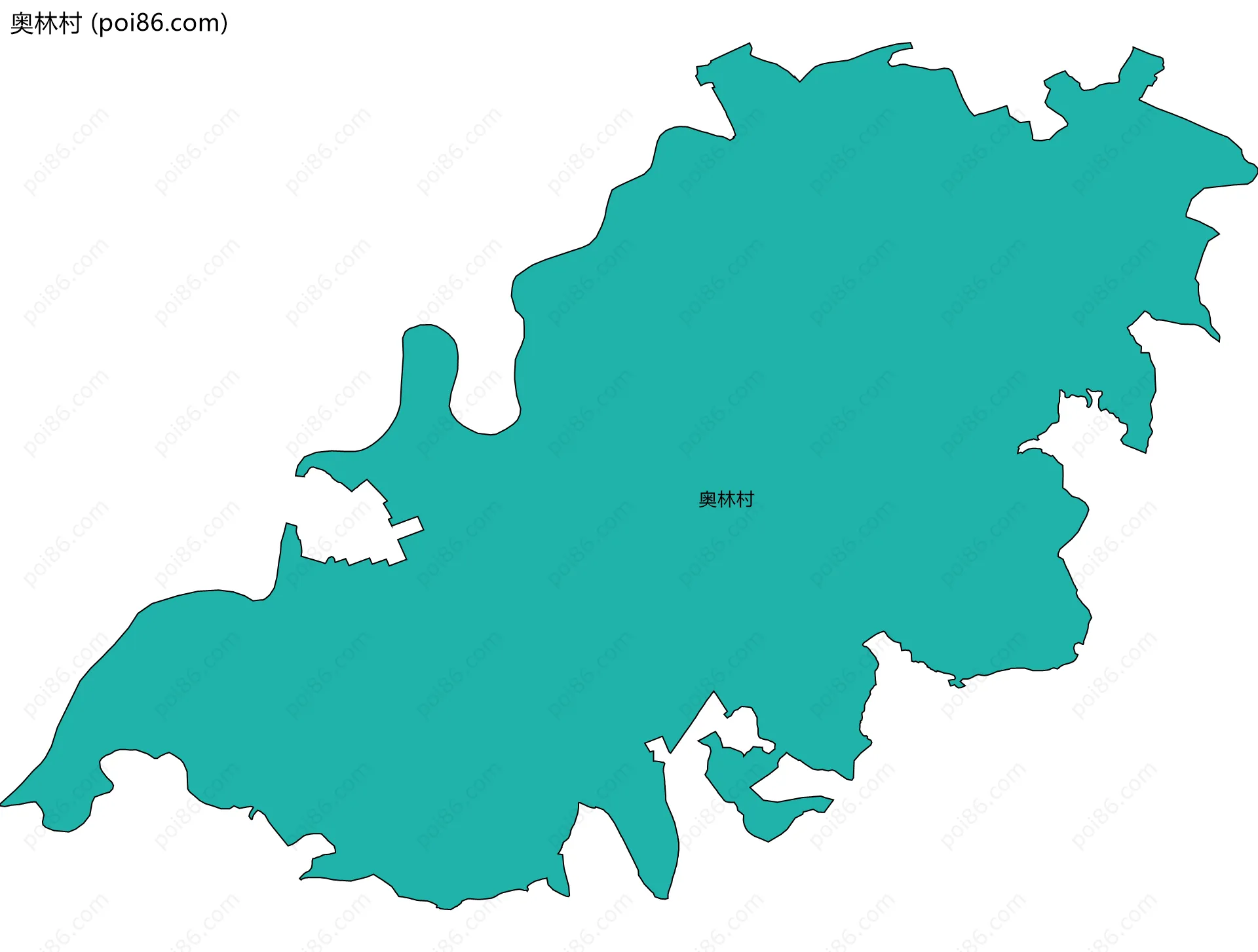 奥林村边界地图