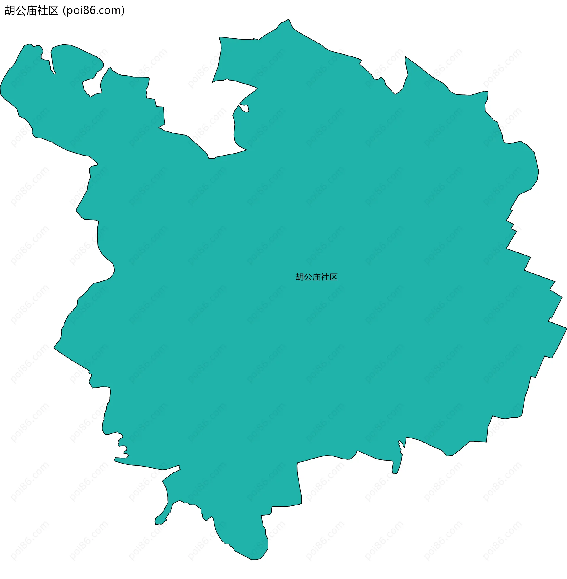 胡公庙社区边界地图