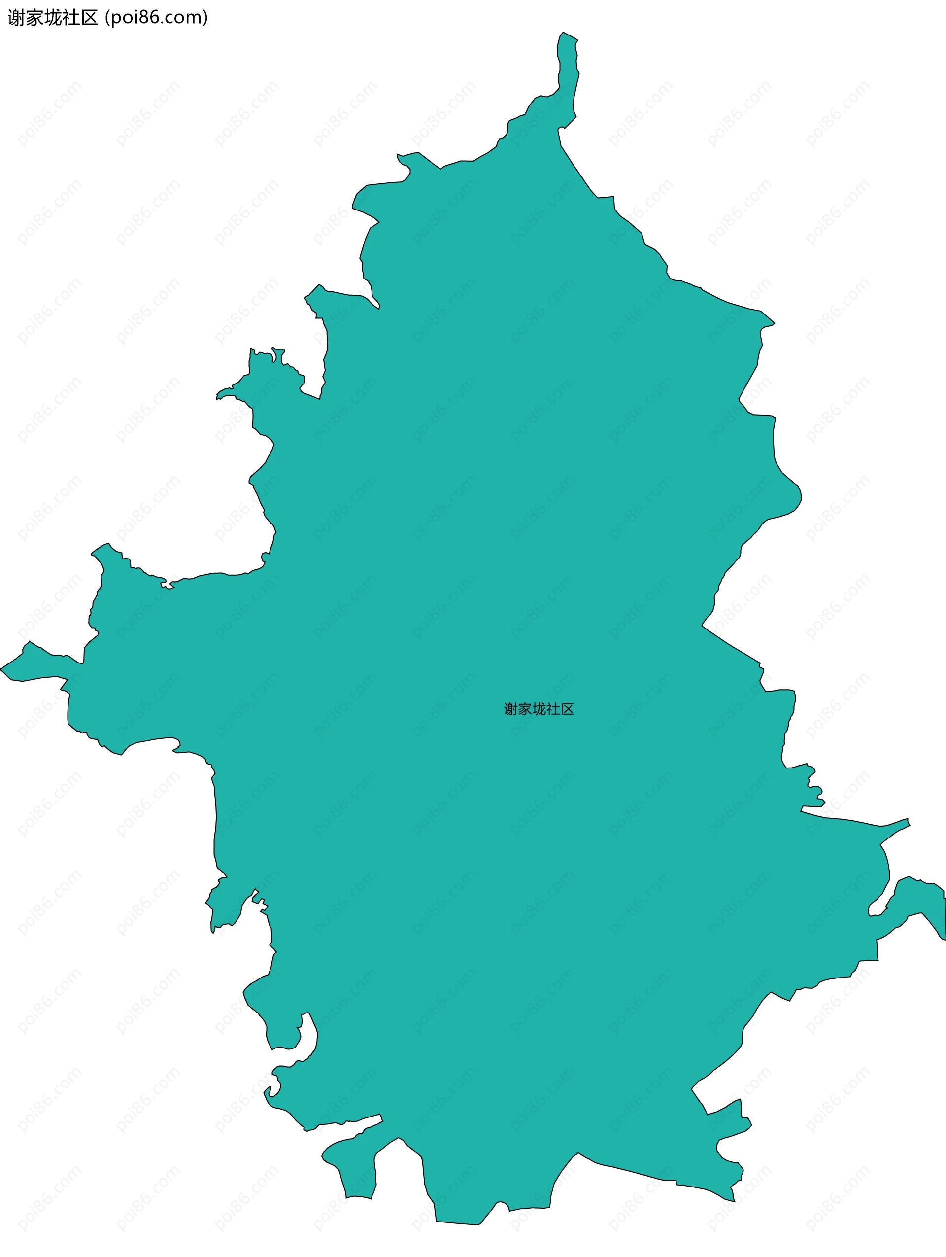 谢家垅社区边界地图