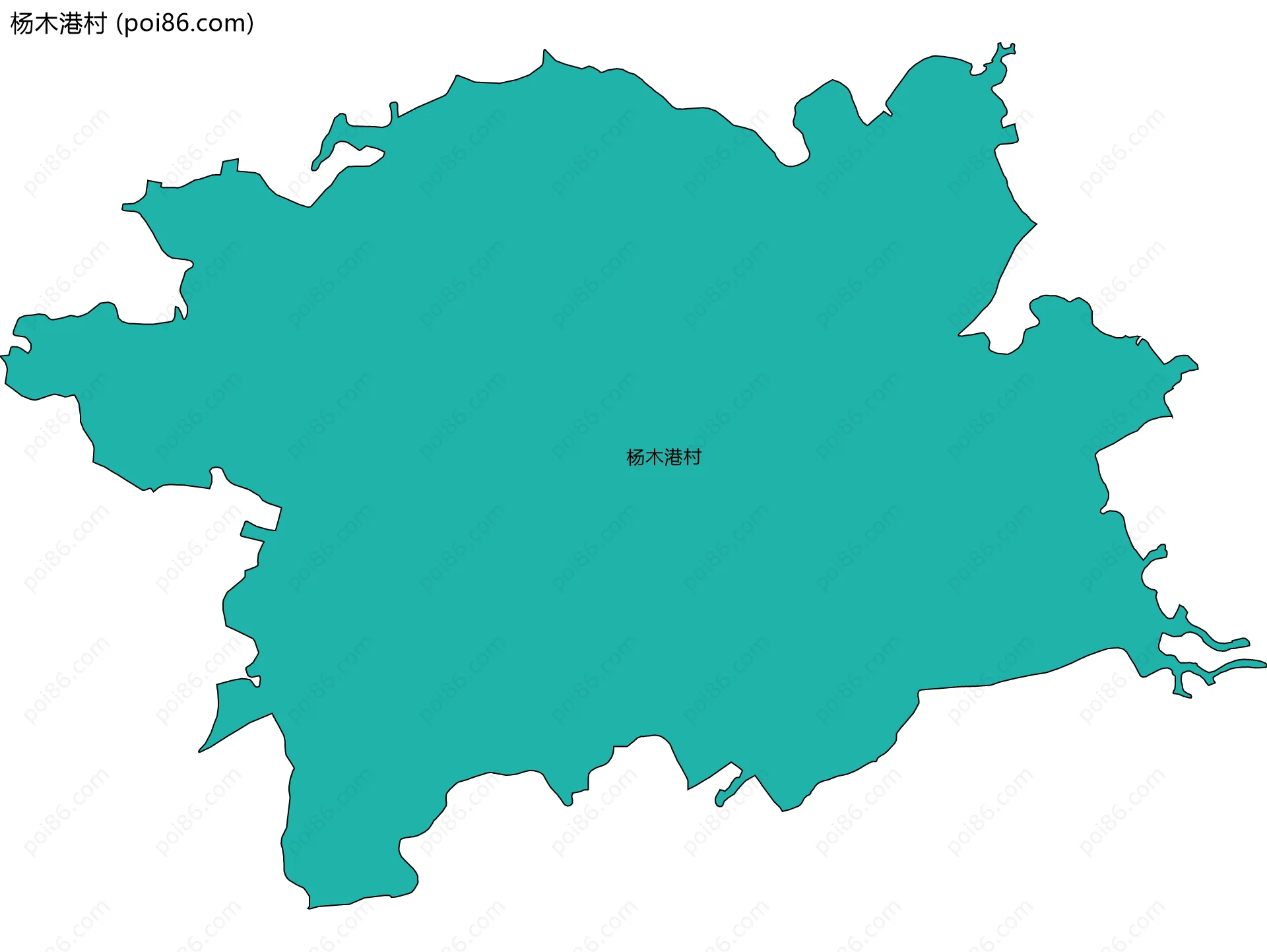 杨木港村边界地图