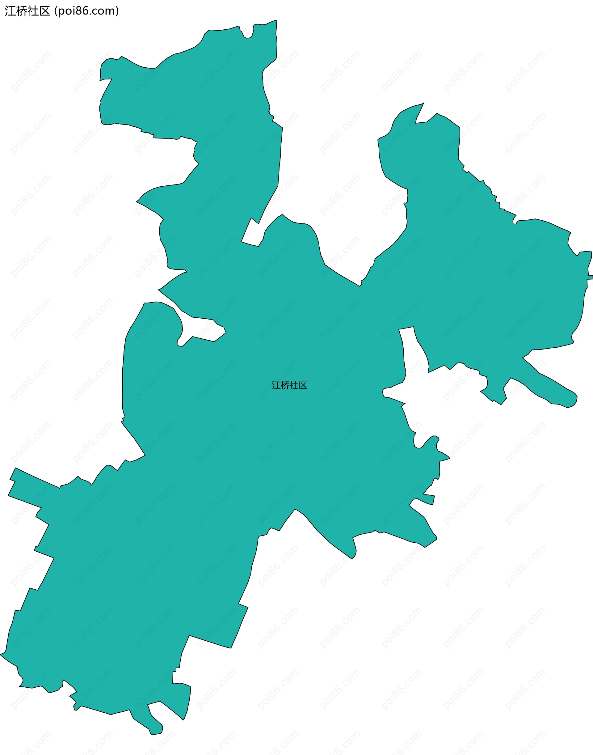 江桥社区边界地图
