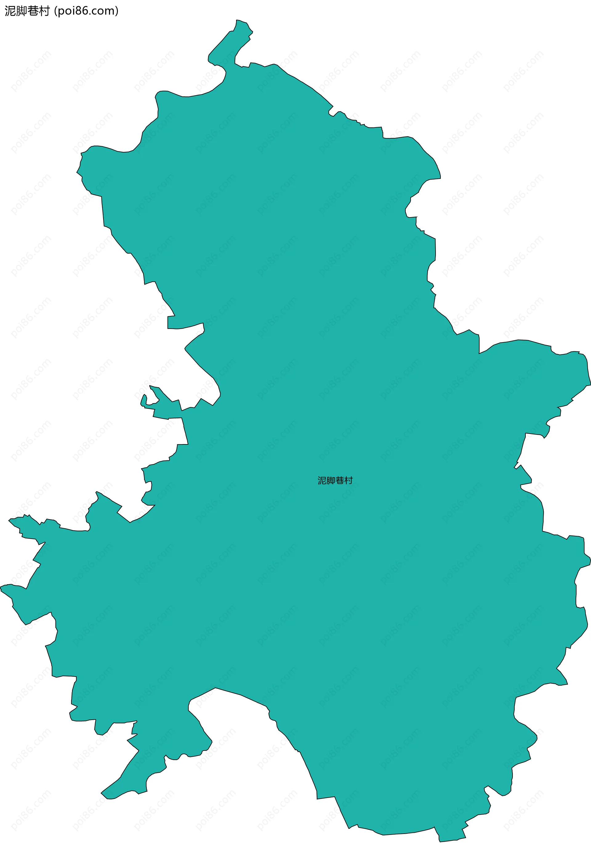 泥脚巷村边界地图