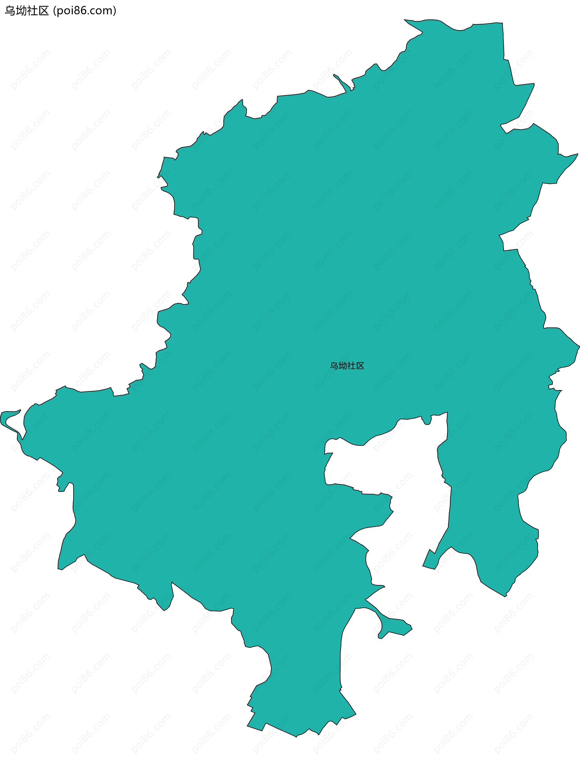 乌坳社区边界地图