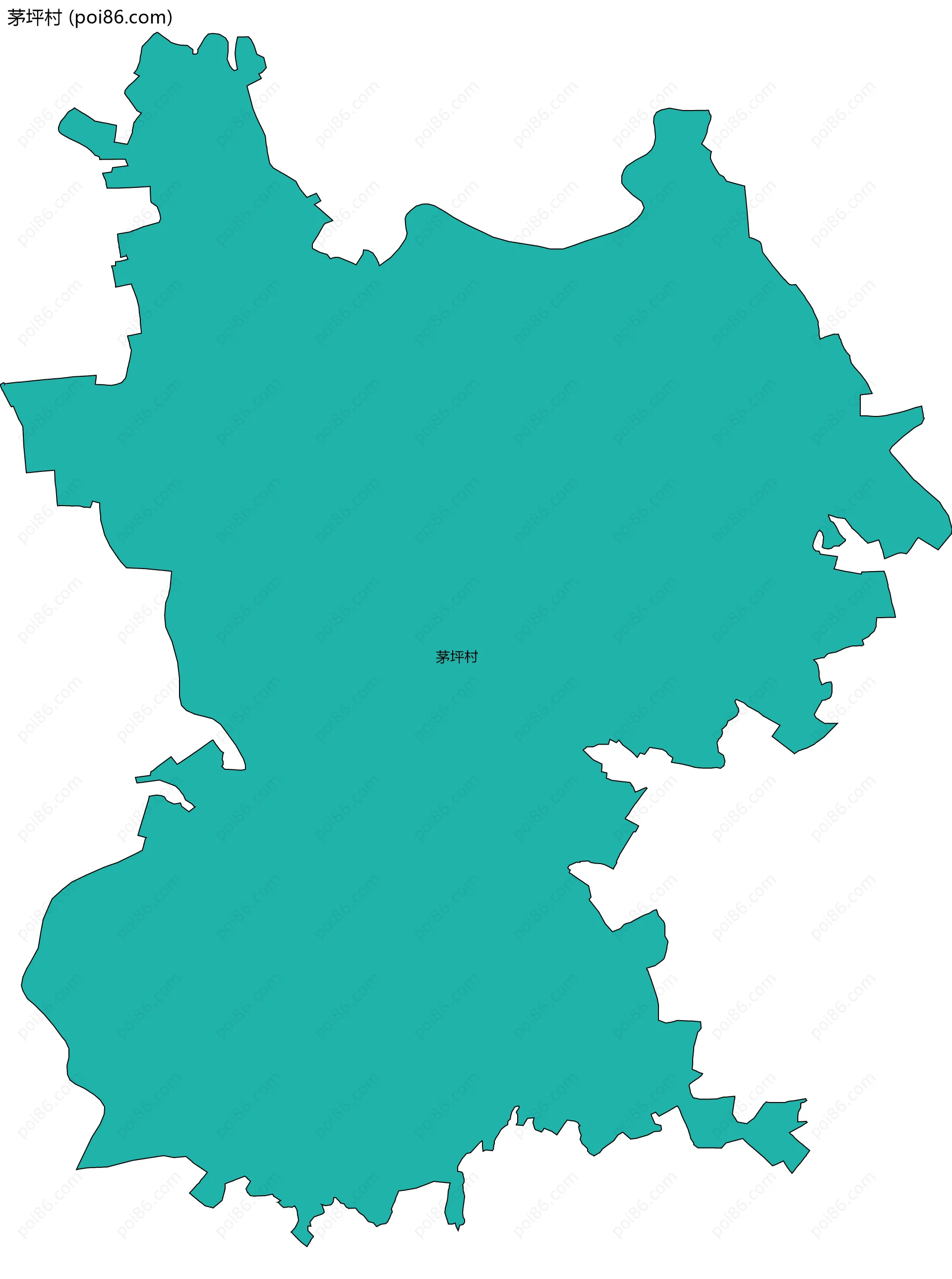 茅坪村边界地图