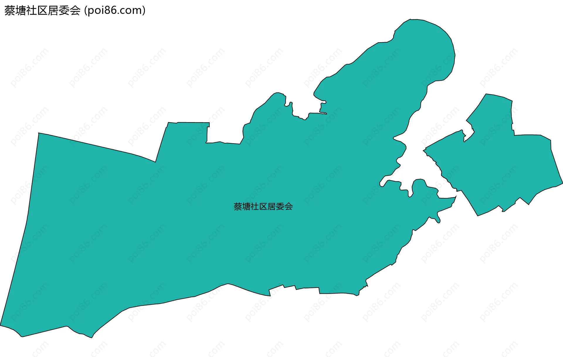 蔡塘社区居委会边界地图