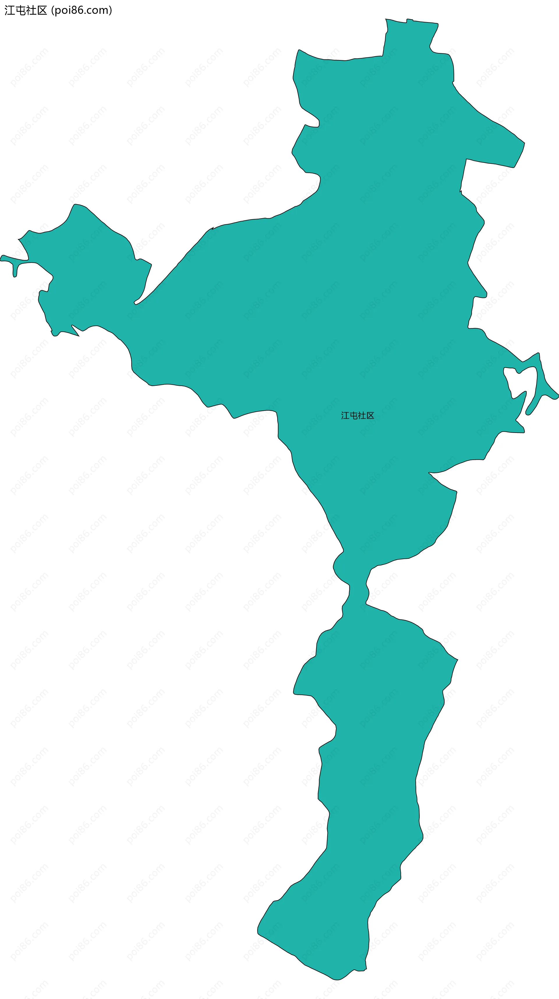 江屯社区边界地图