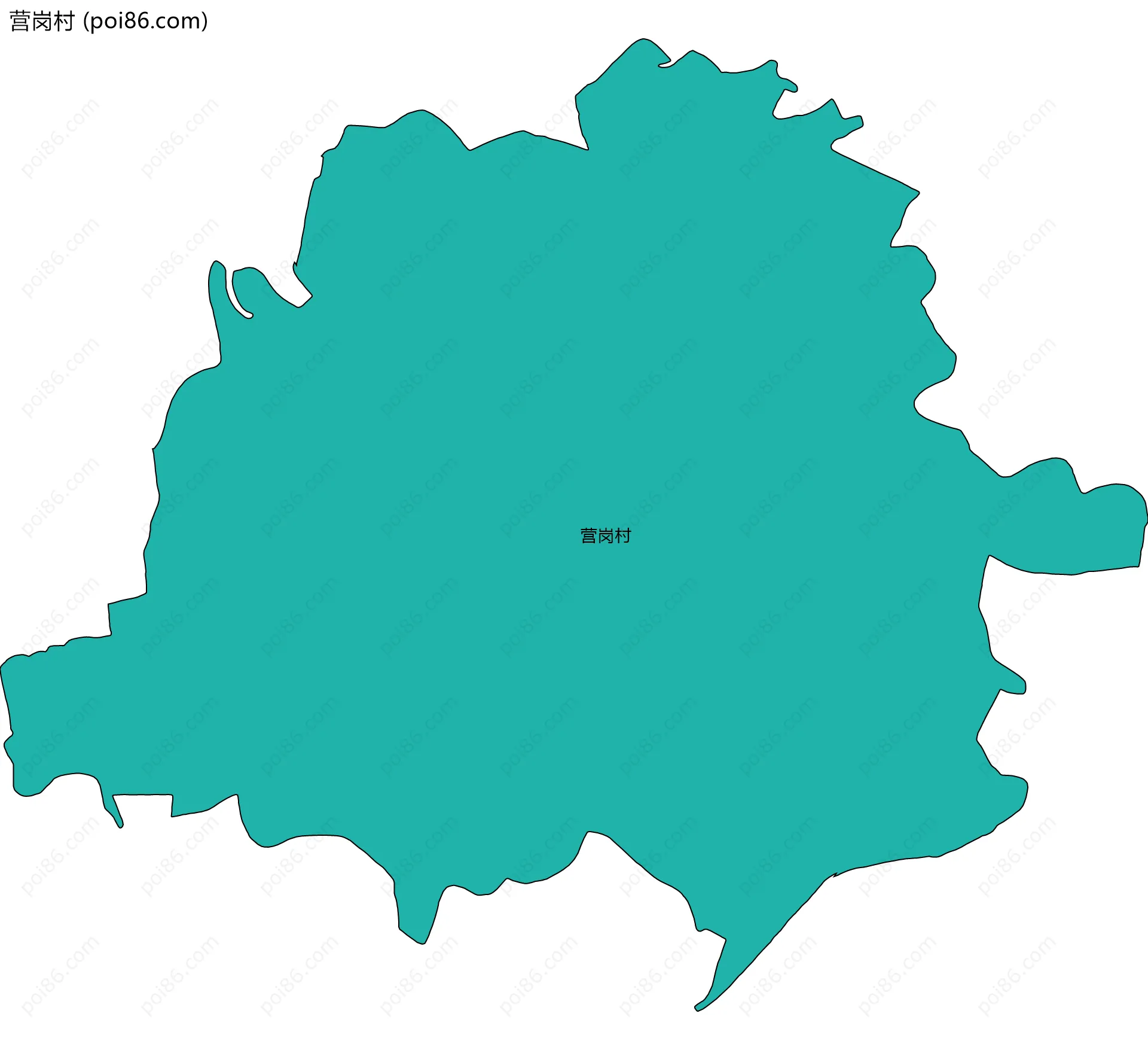 营岗村边界地图