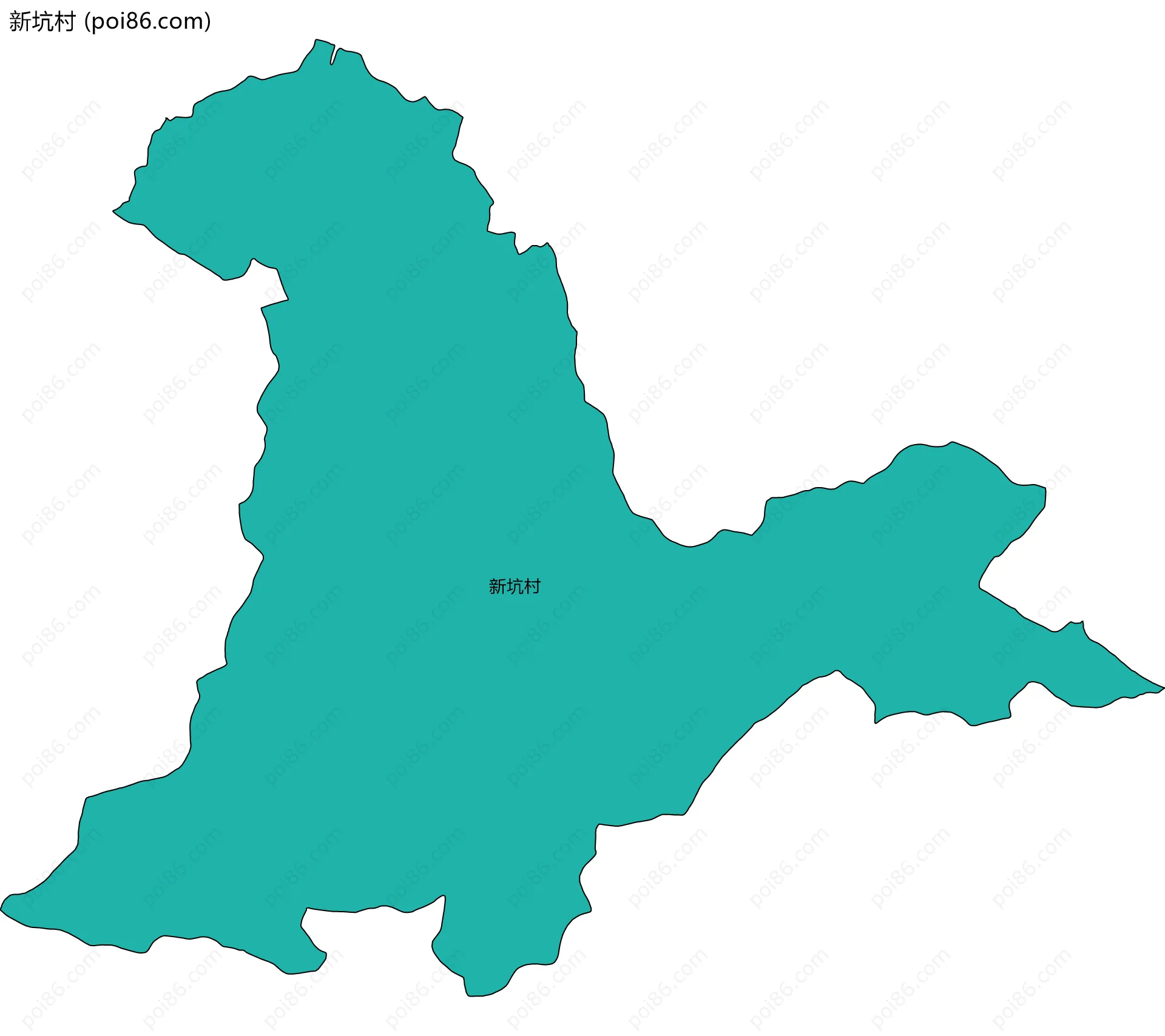 新坑村边界地图