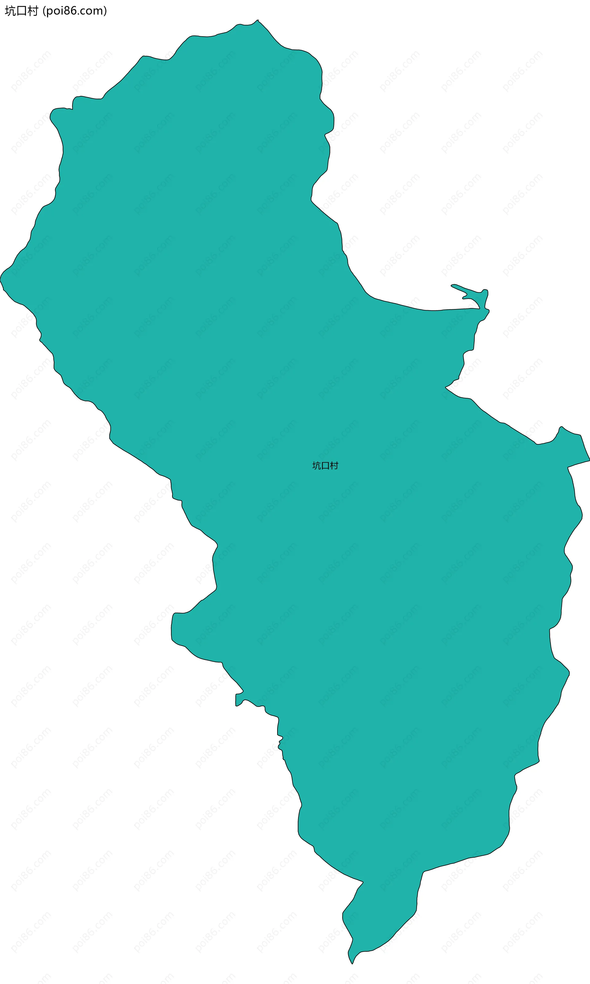 坑口村边界地图