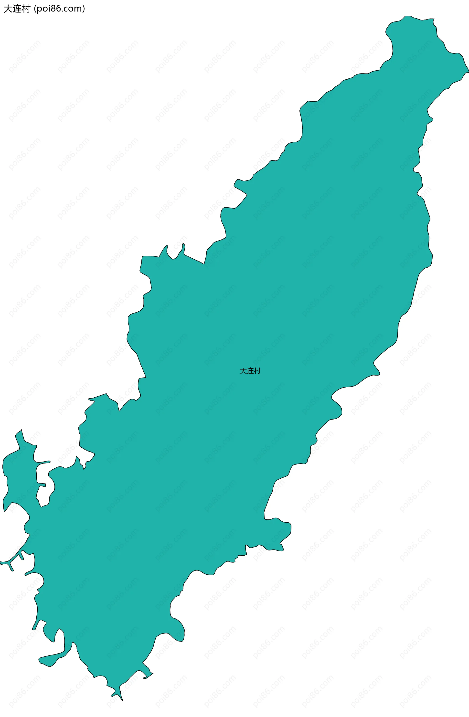 大连村边界地图