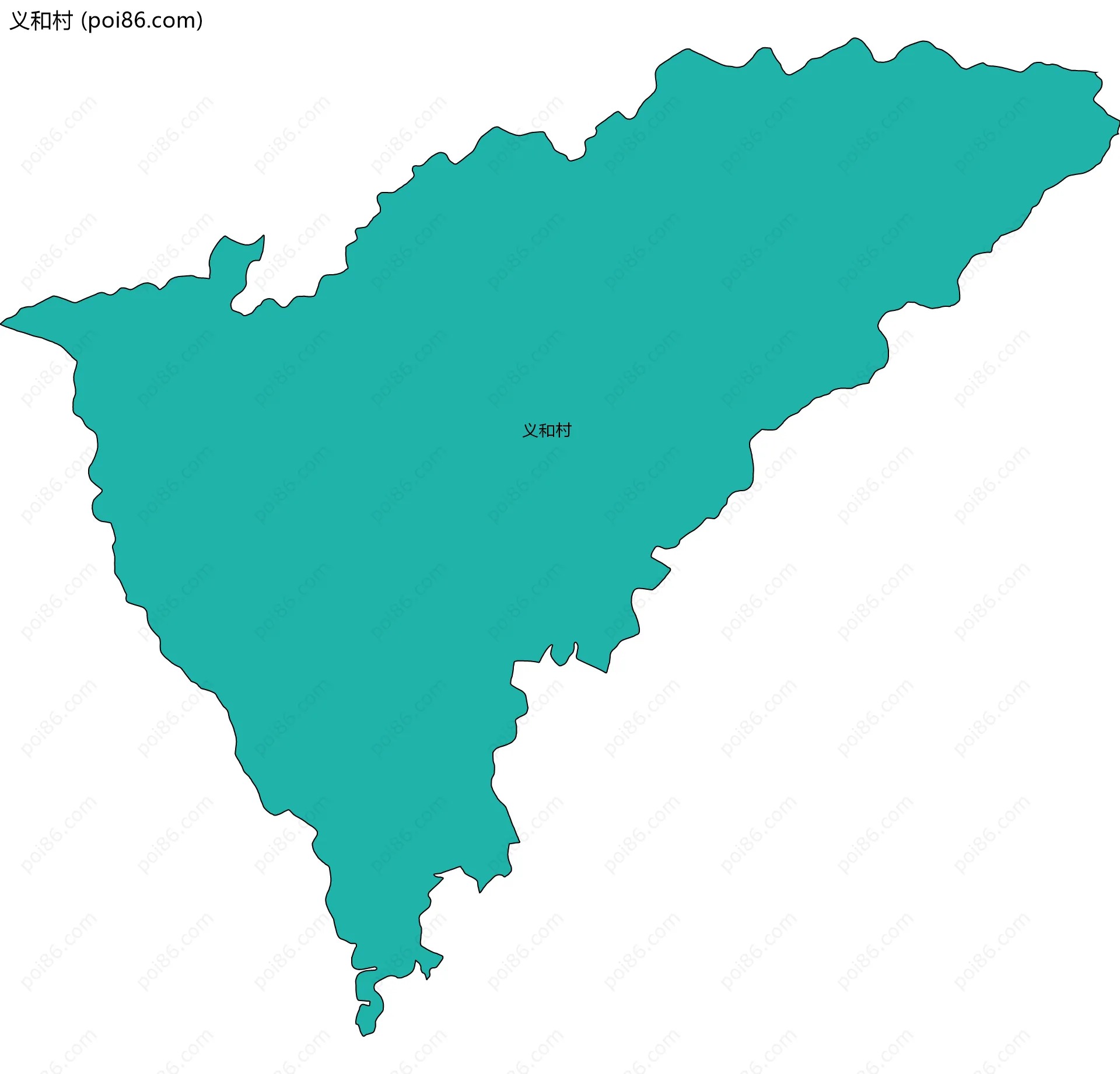 义和村边界地图