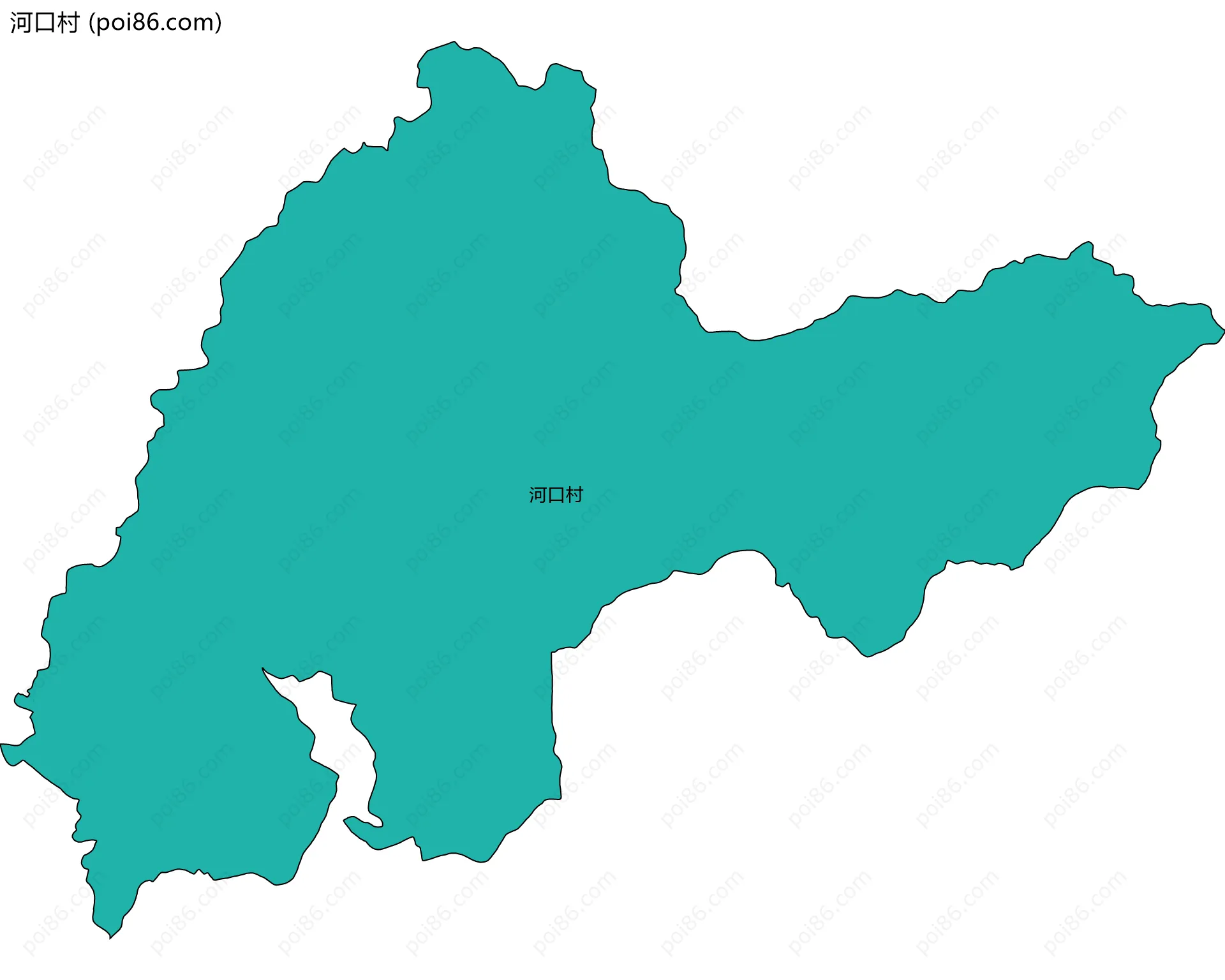 河口村边界地图