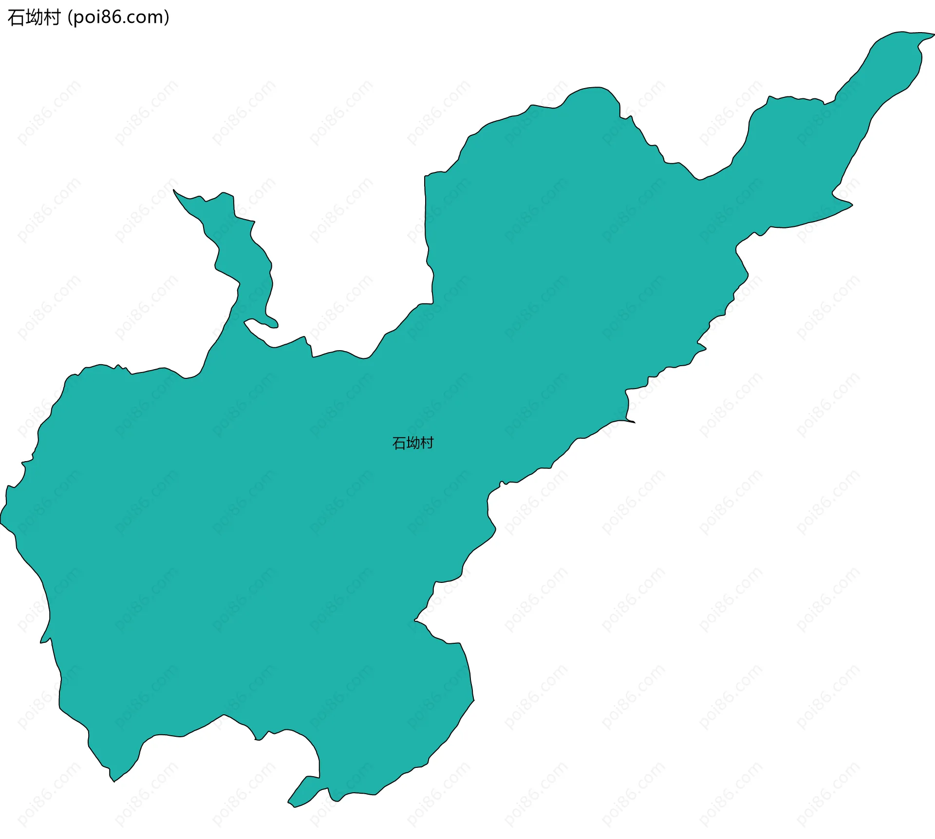 石坳村边界地图