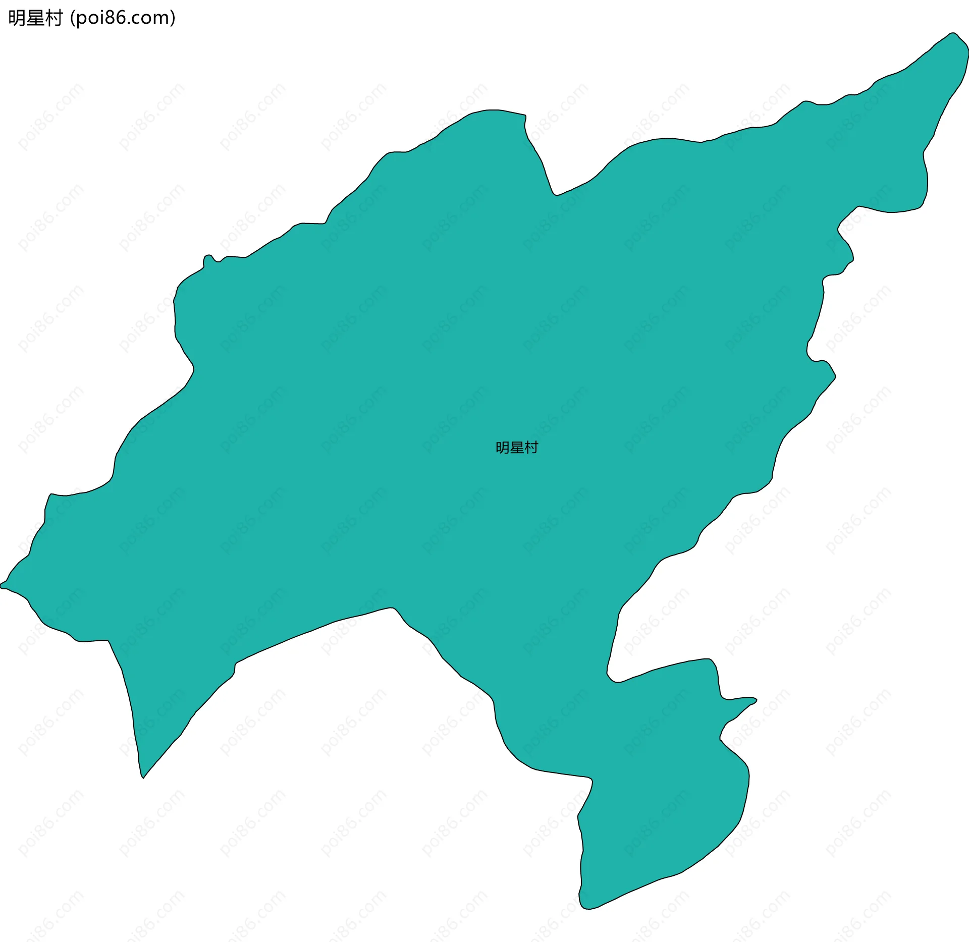 明星村边界地图