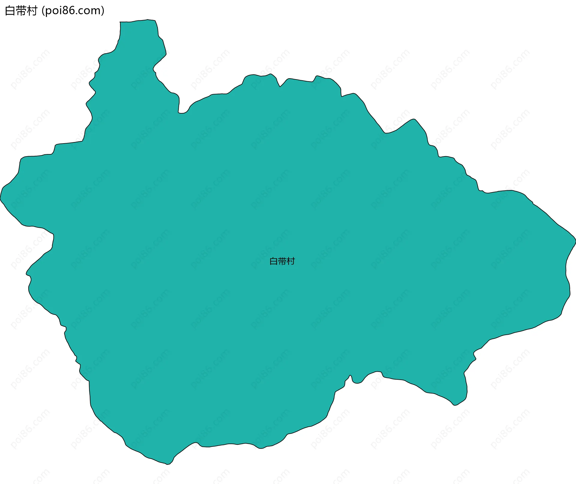 白带村边界地图