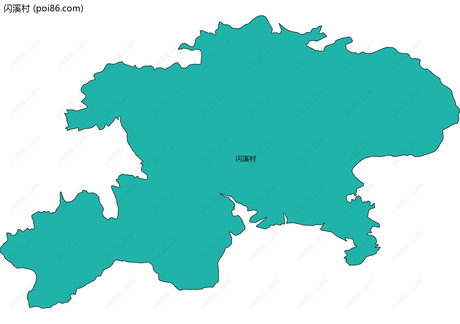 闪溪村边界地图
