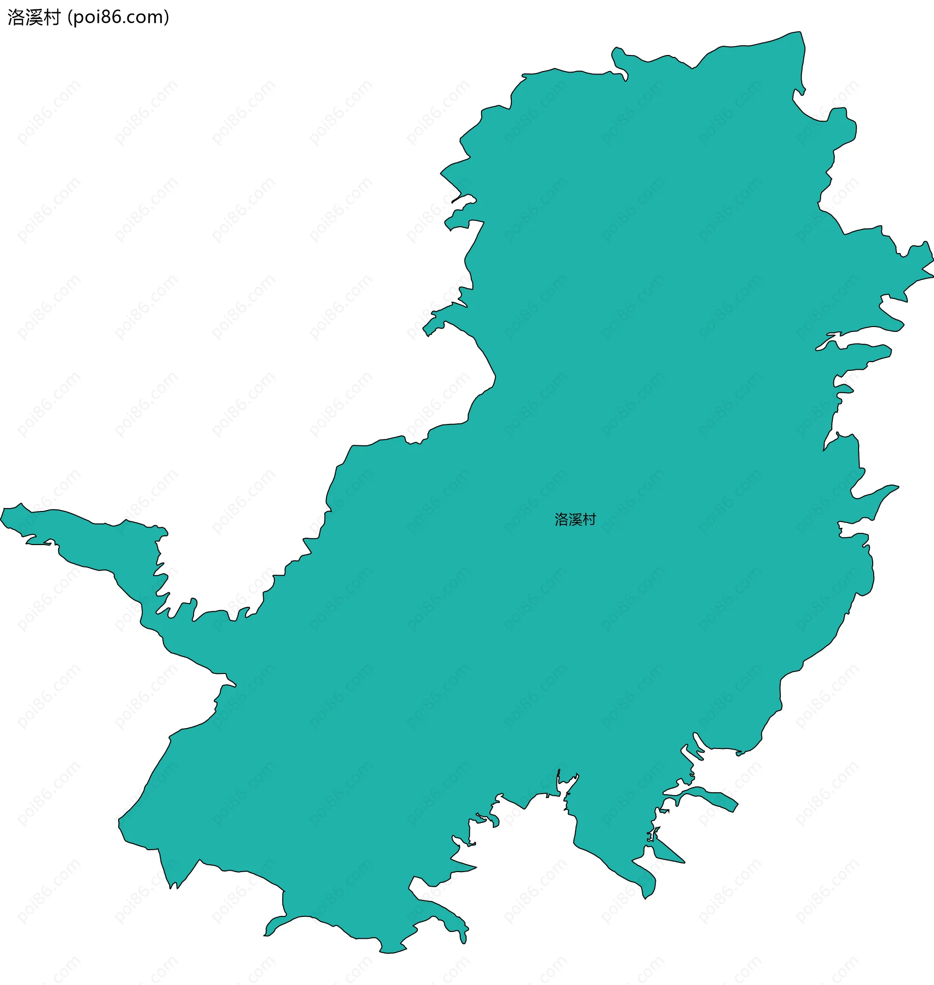 洛溪村边界地图