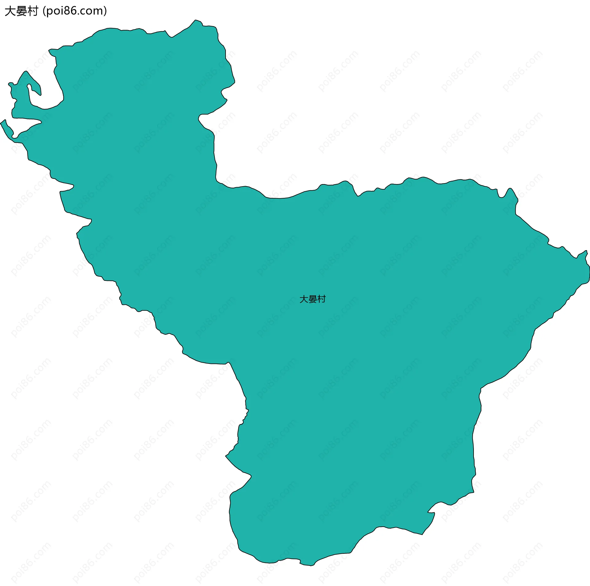 大晏村边界地图