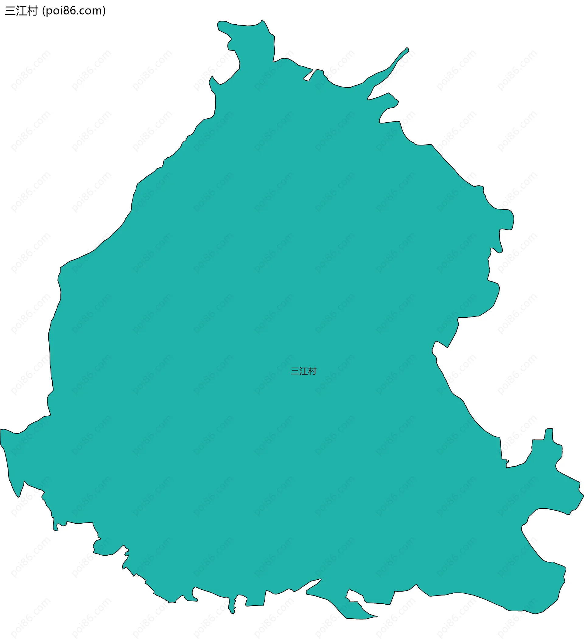 三江村边界地图