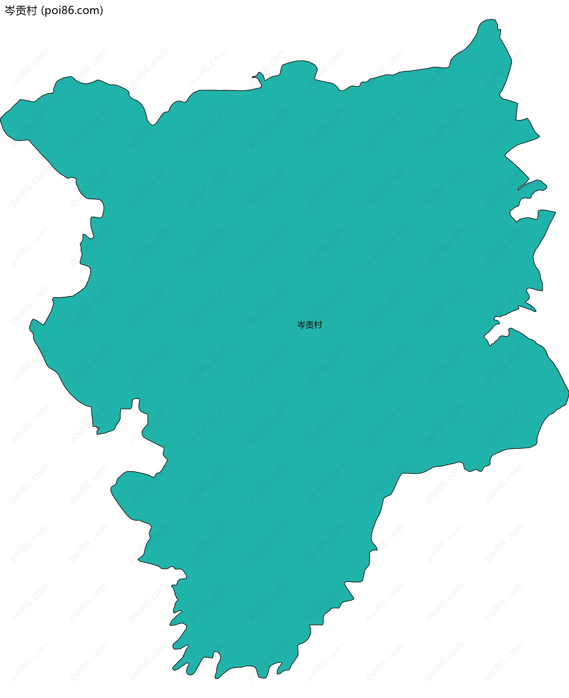 岑贡村边界地图