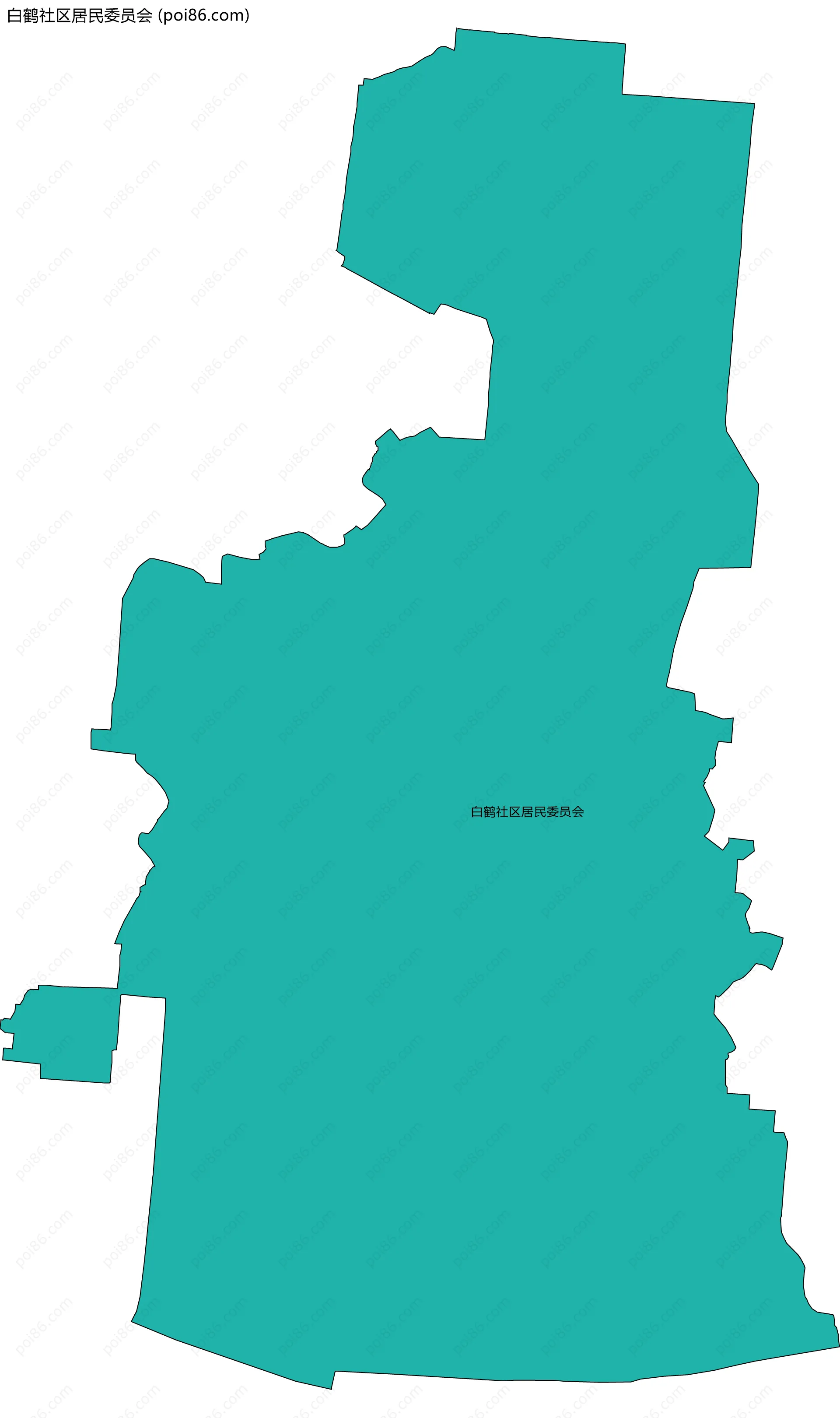 白鹤社区居民委员会边界地图