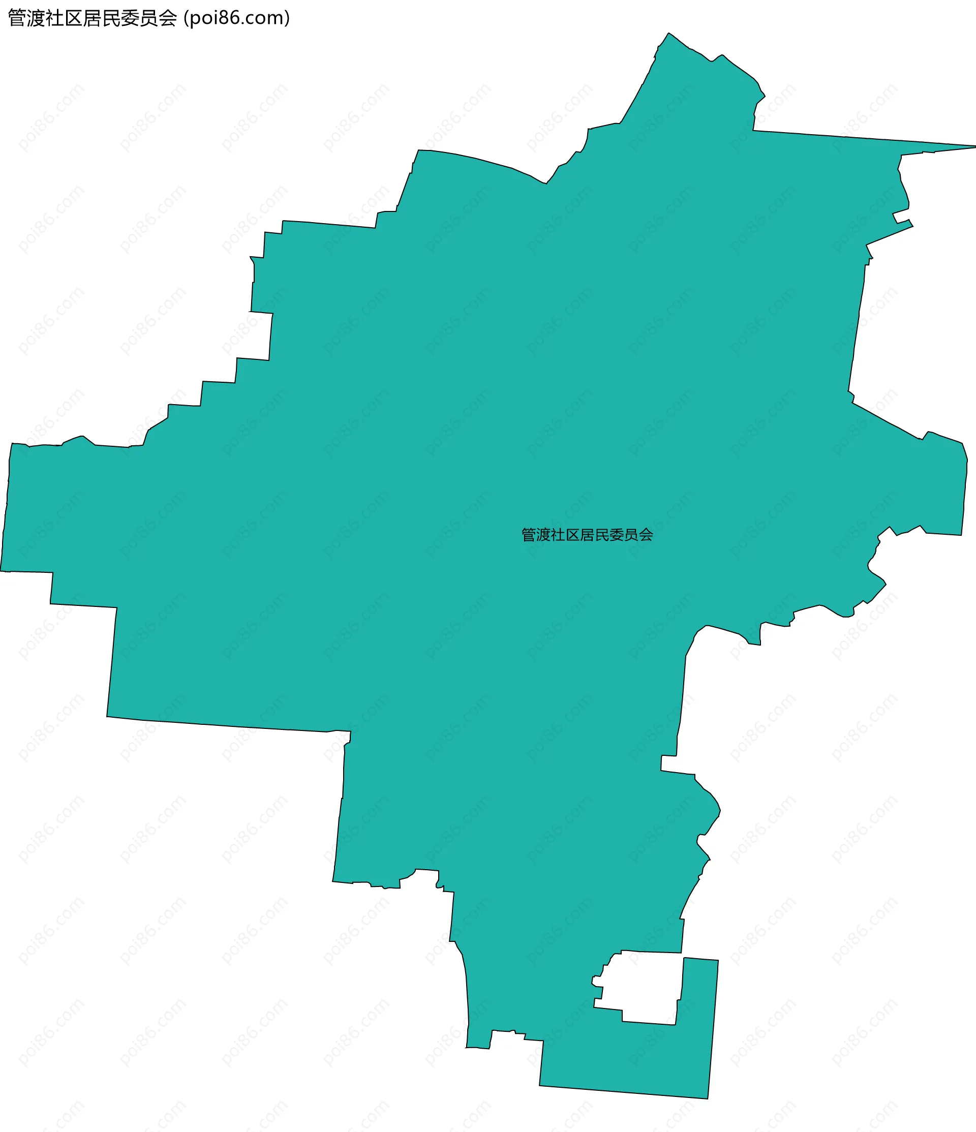 管渡社区居民委员会边界地图