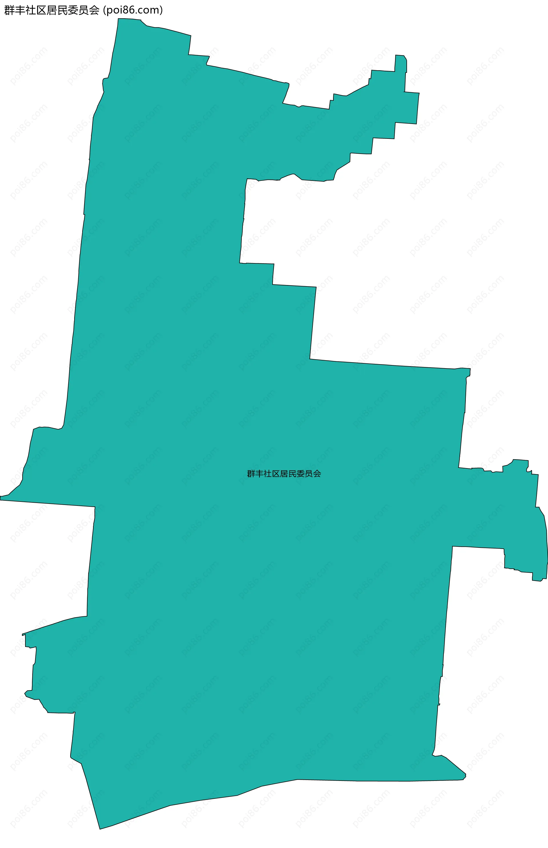 群丰社区居民委员会边界地图