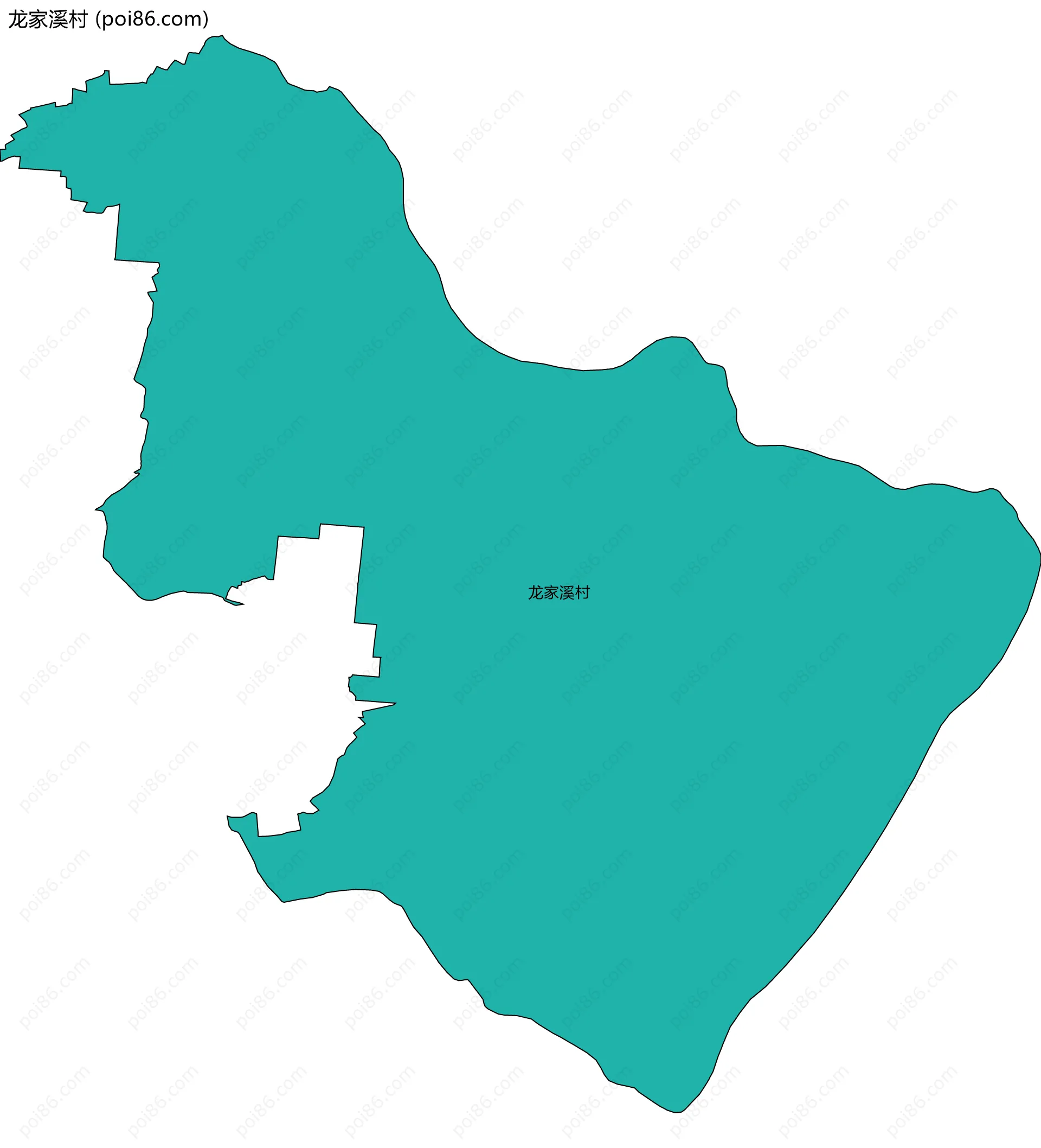 龙家溪村边界地图