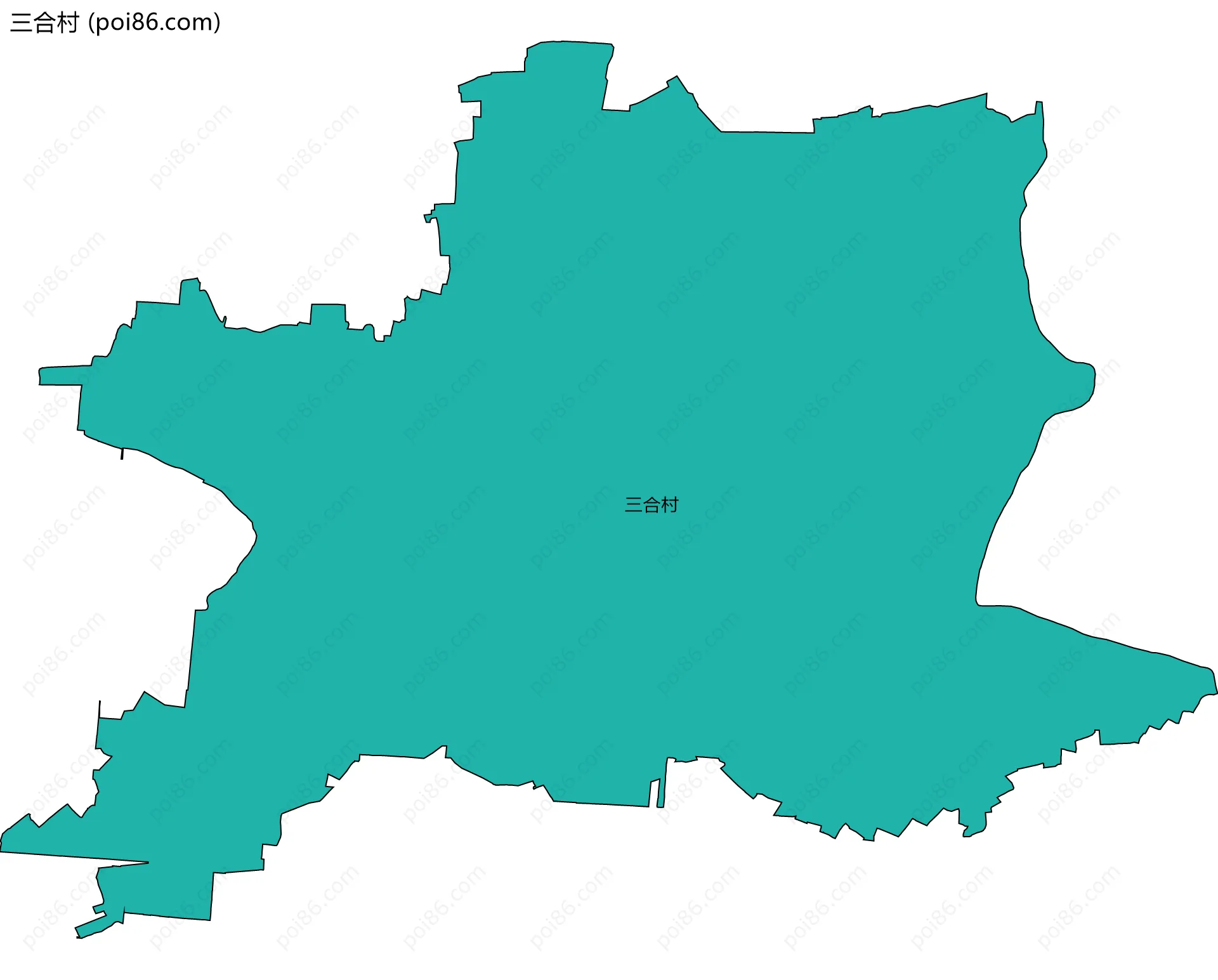 三合村边界地图