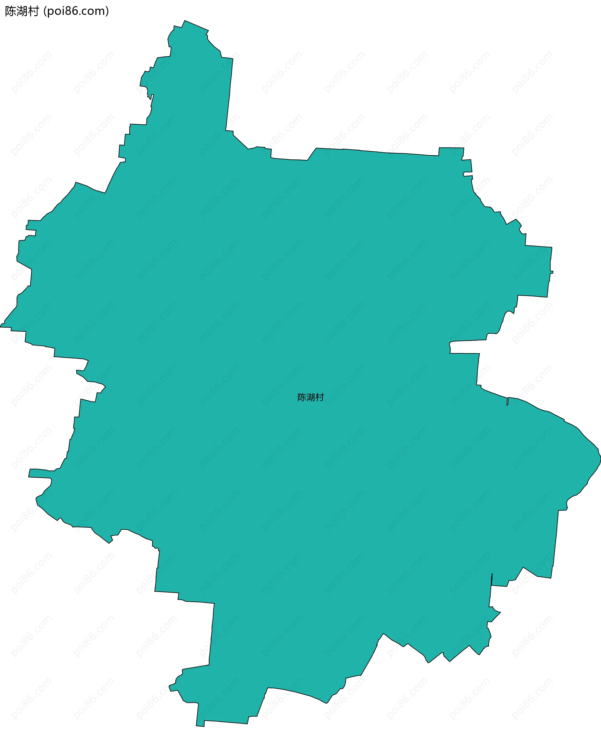 陈湖村边界地图