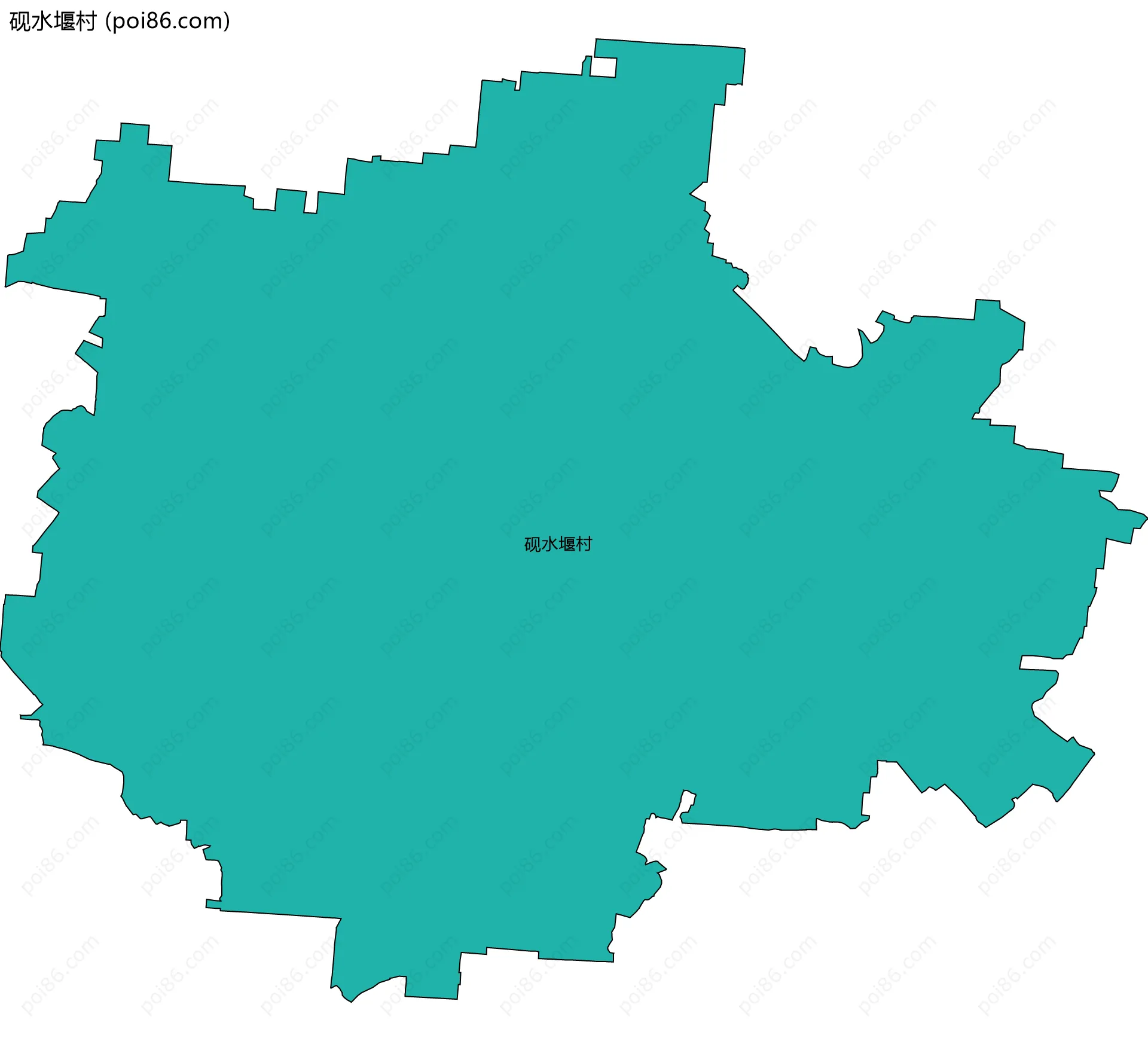 砚水堰村边界地图