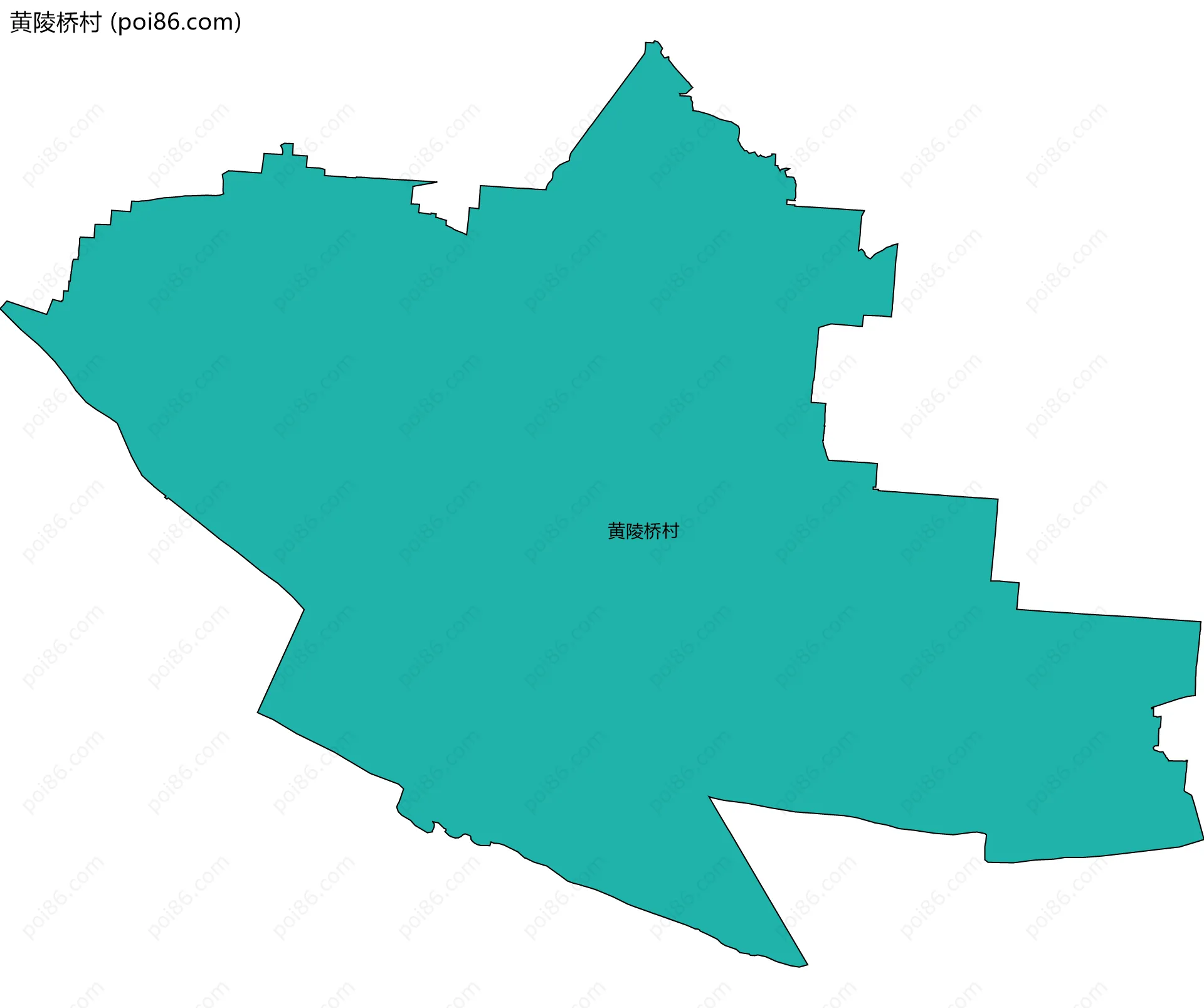 黄陵桥村边界地图