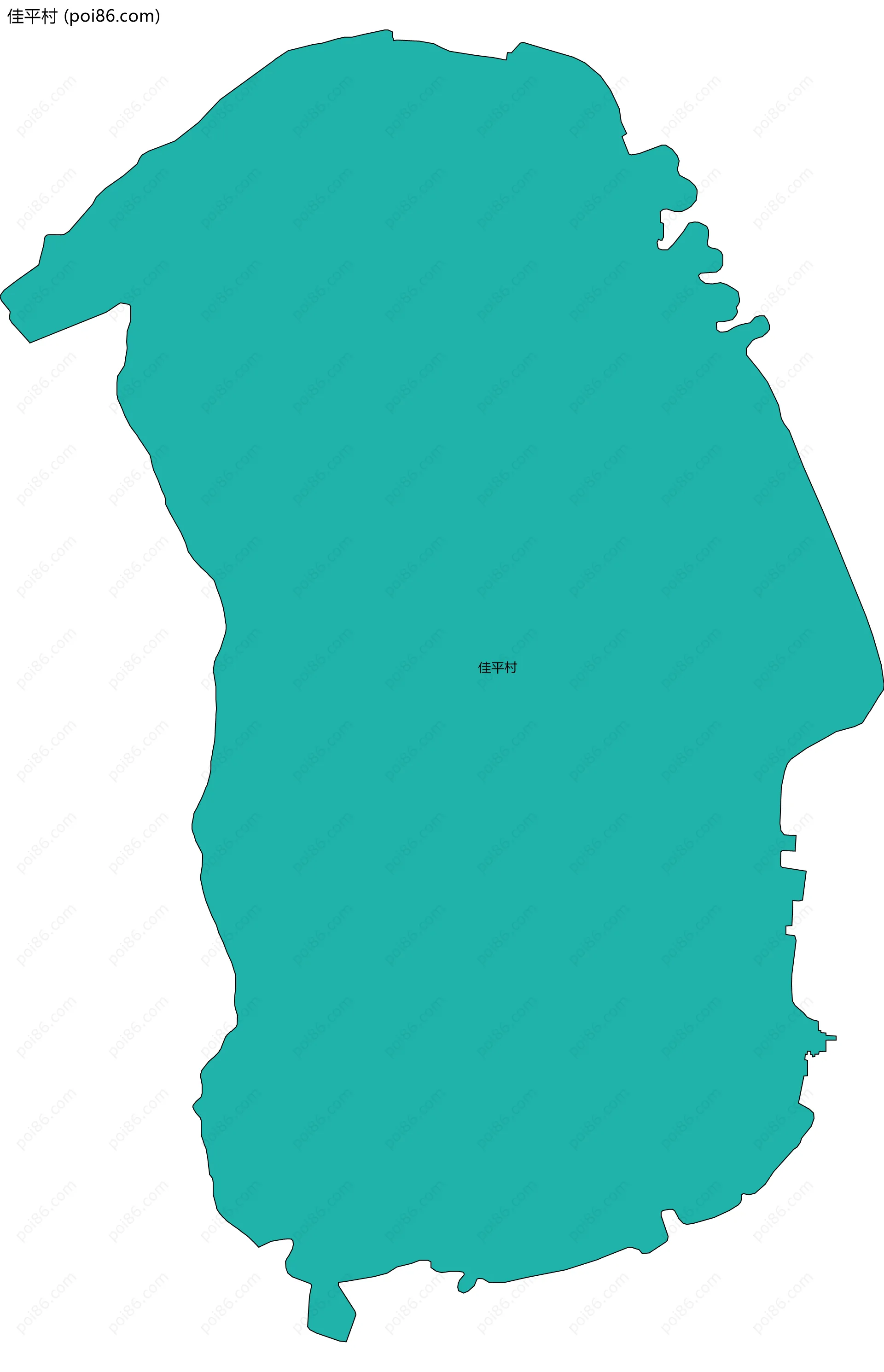 佳平村边界地图