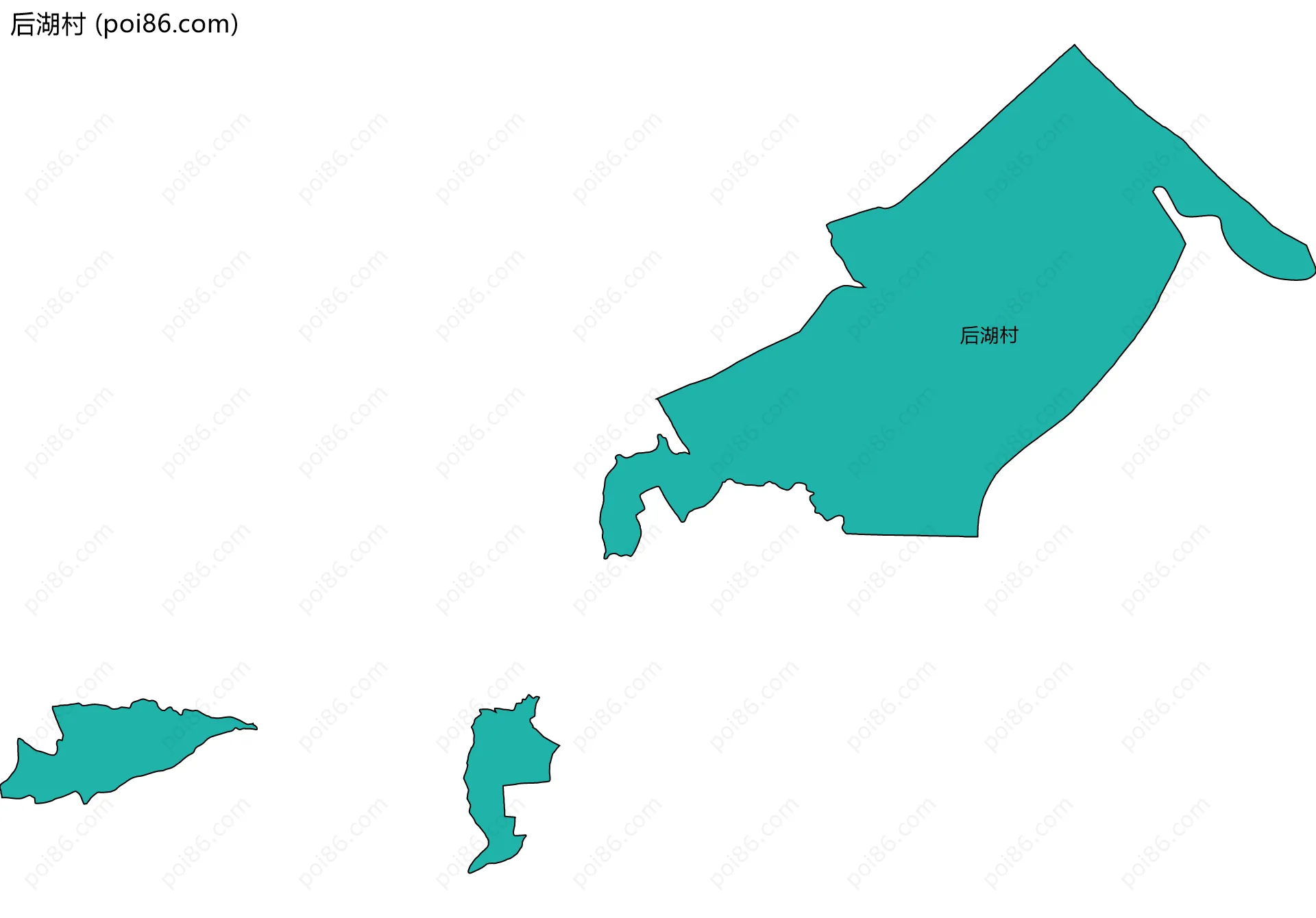 后湖村边界地图