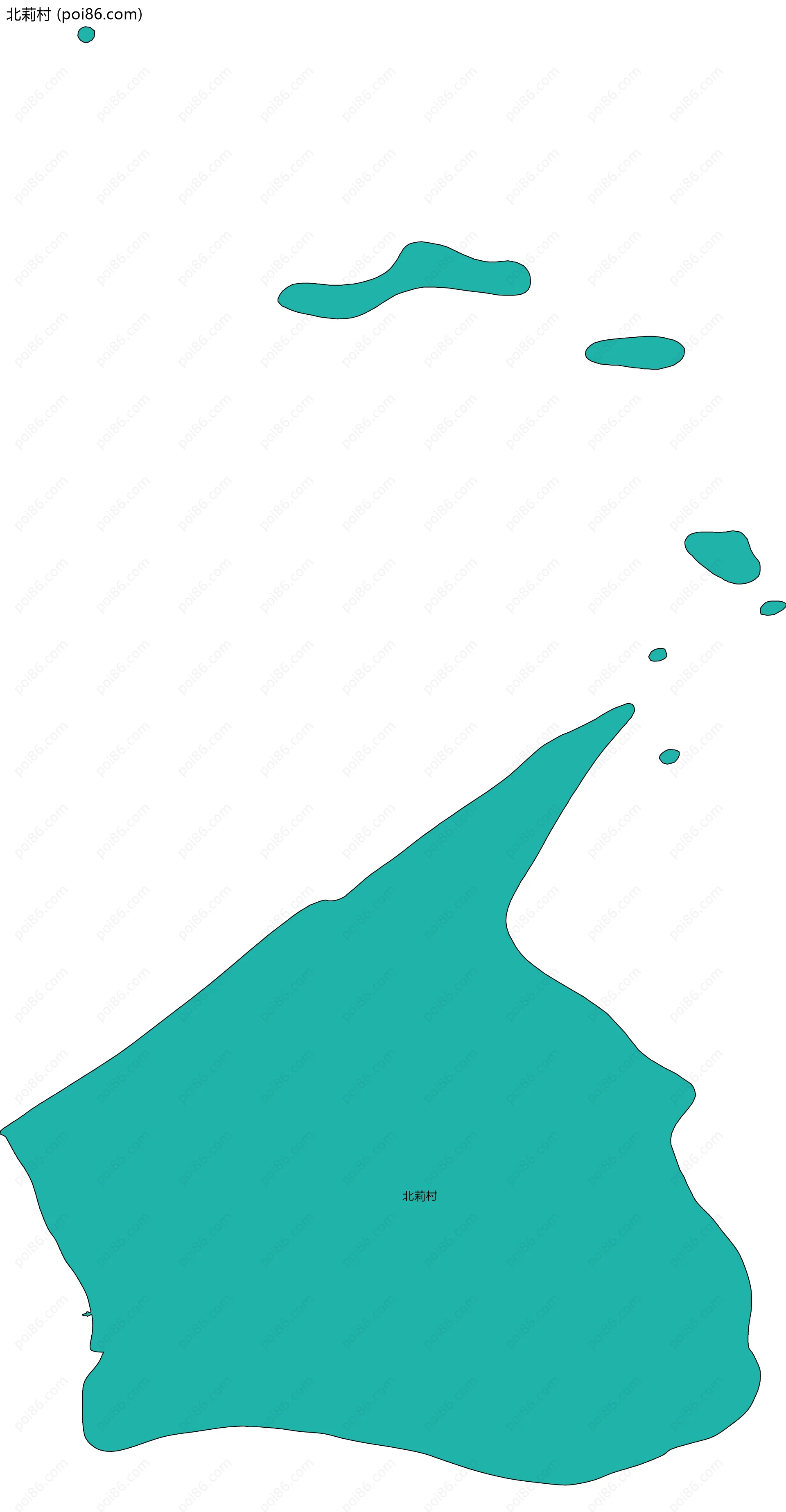 北莉村边界地图