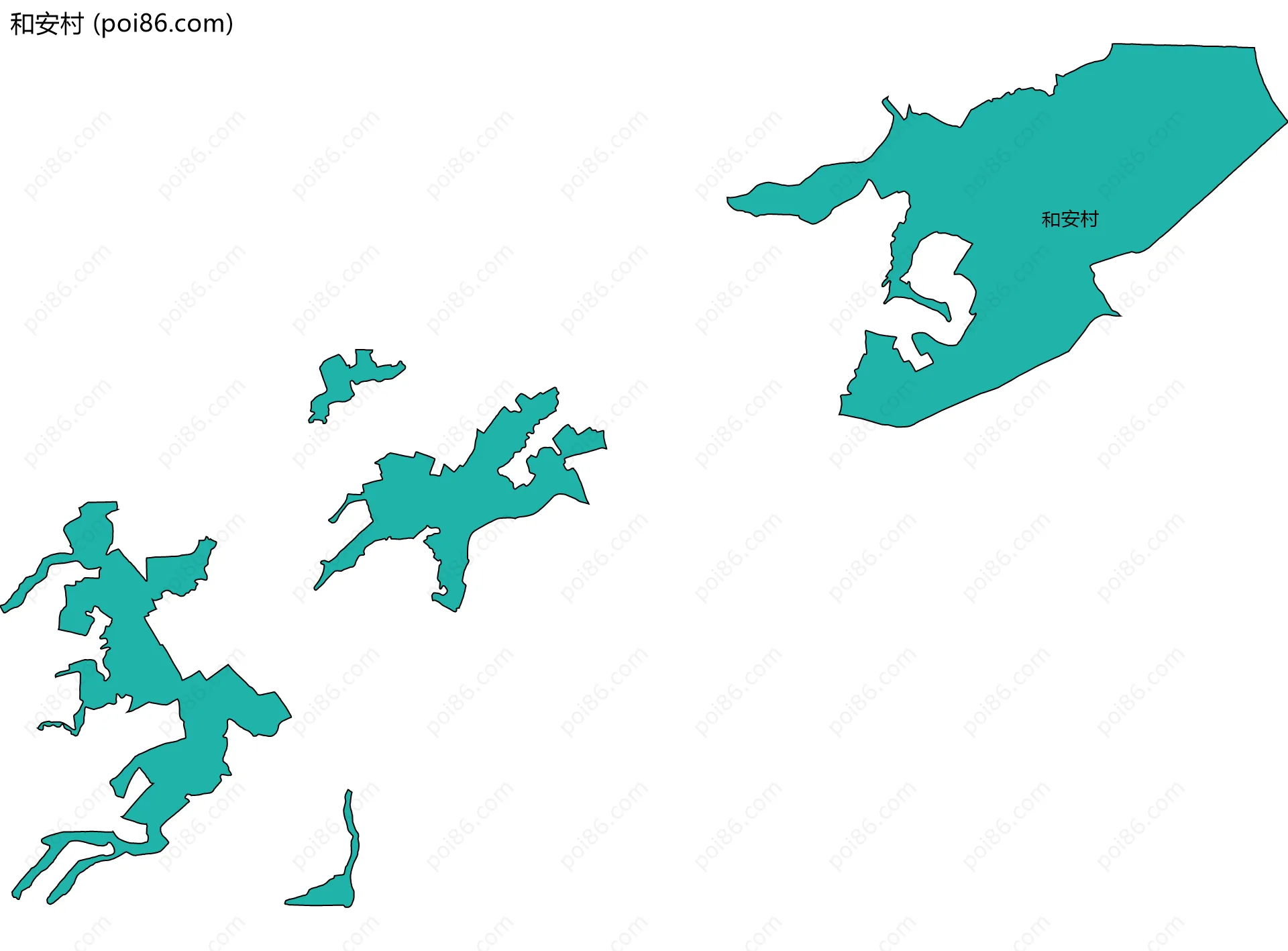 和安村边界地图