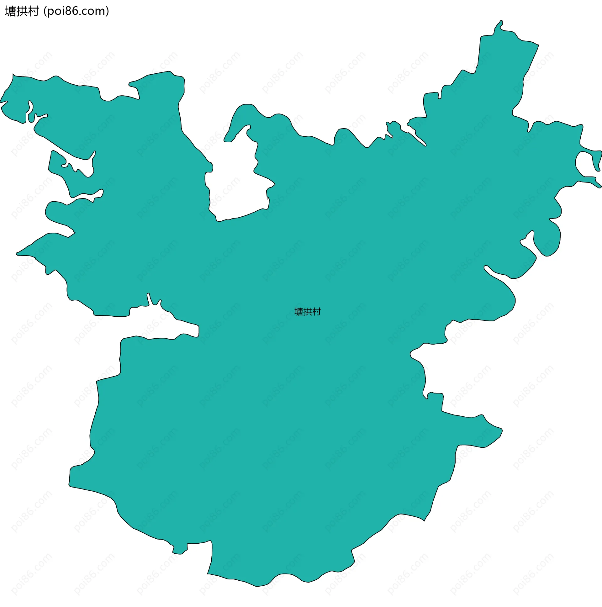 塘拱村边界地图