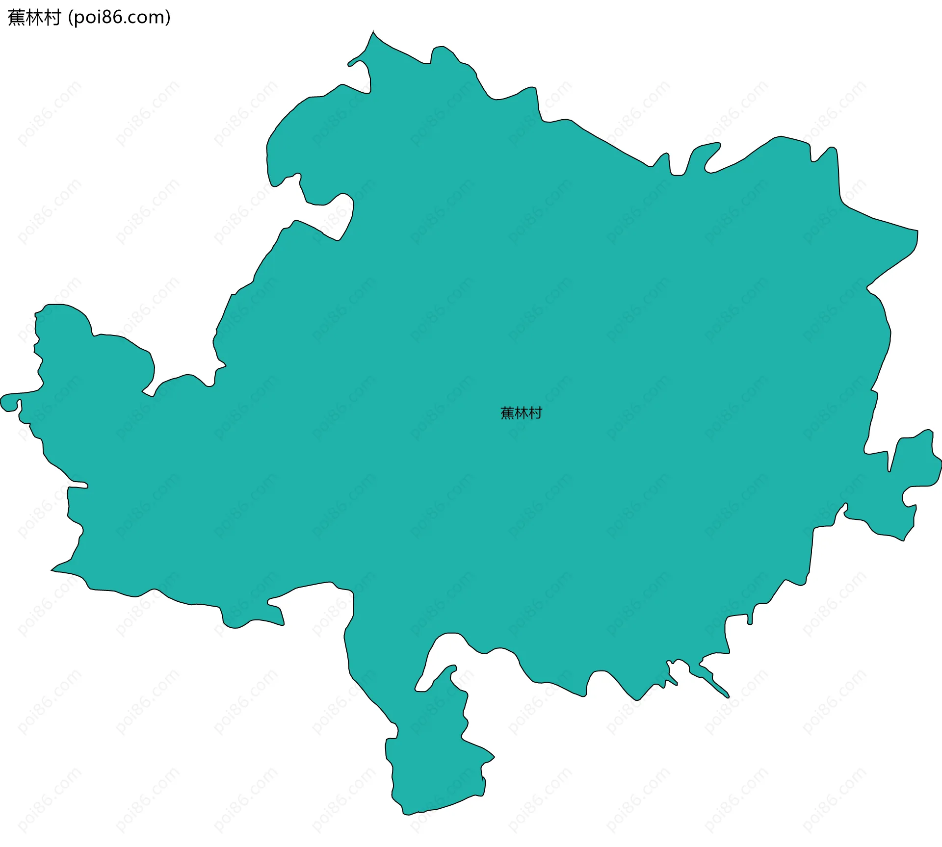 蕉林村边界地图