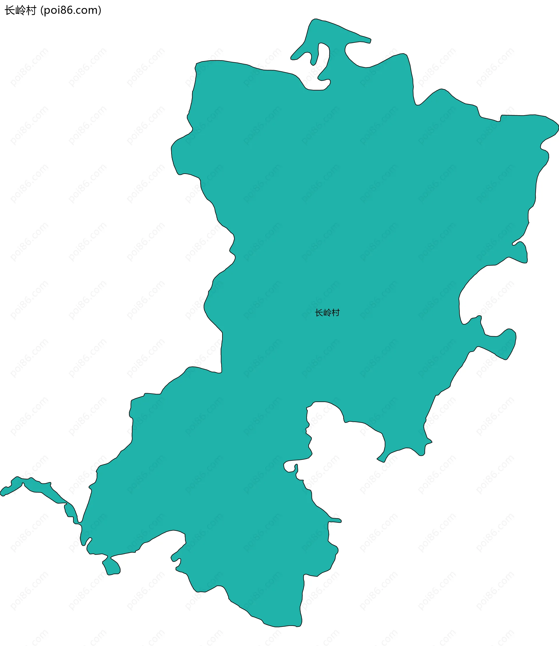 长岭村边界地图