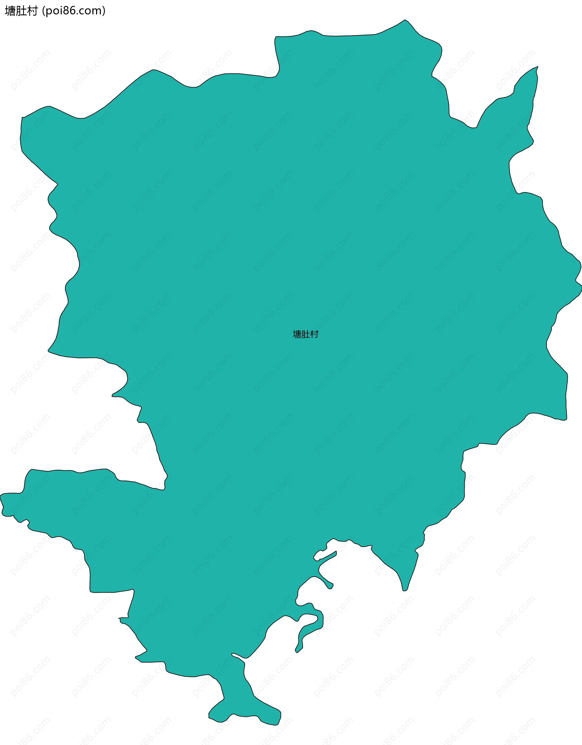 塘肚村边界地图