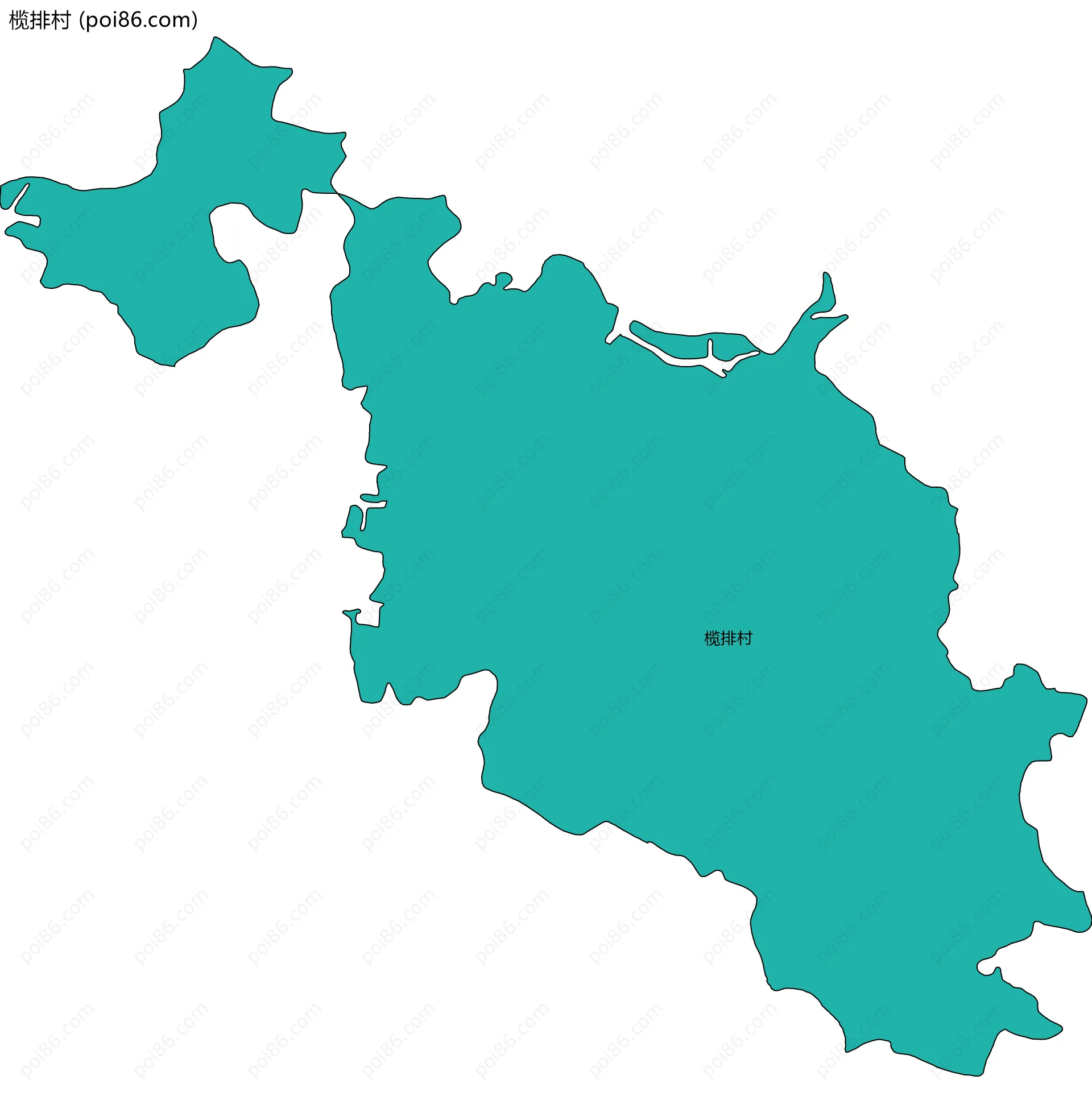 榄排村边界地图