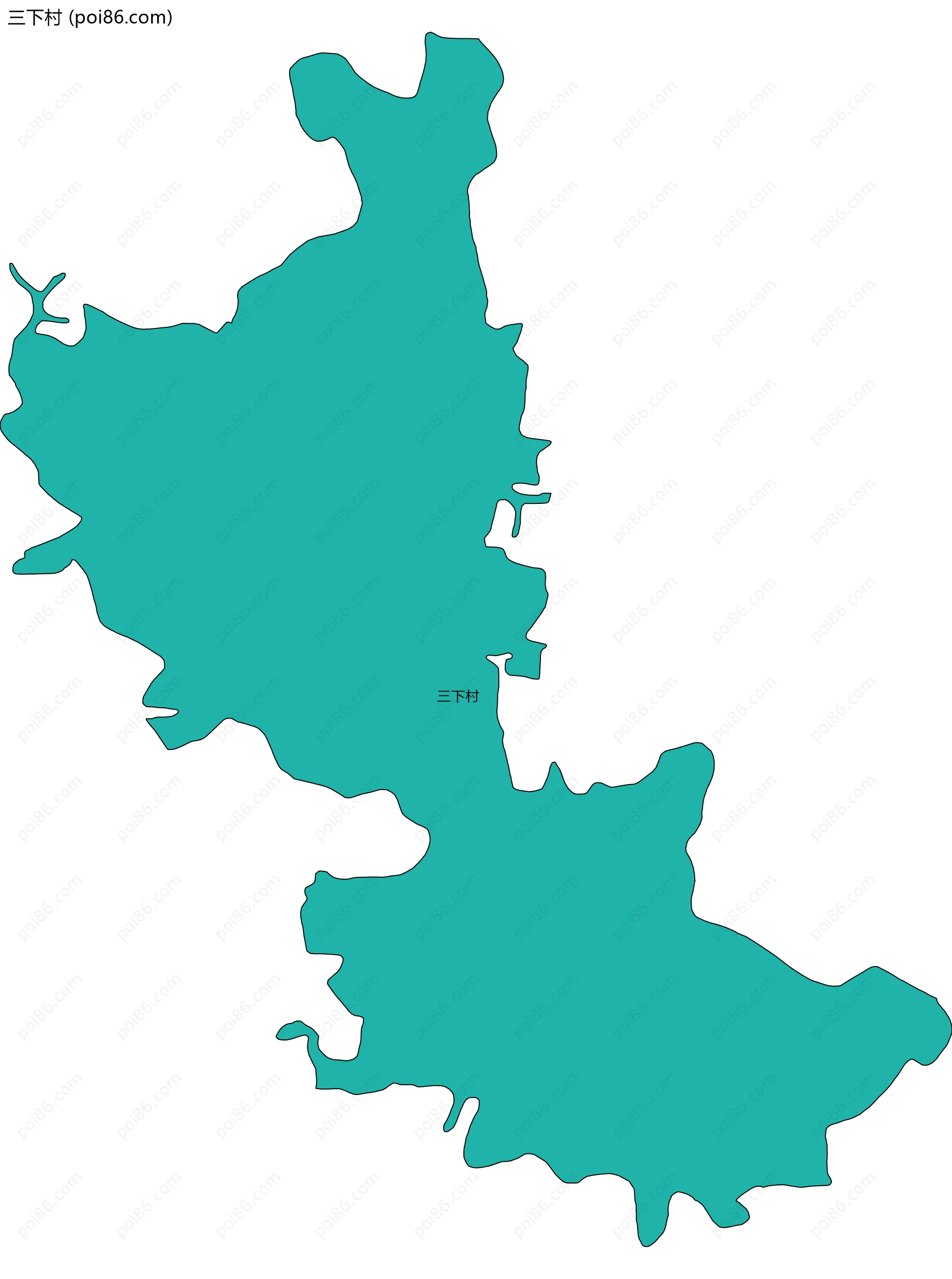 三下村边界地图