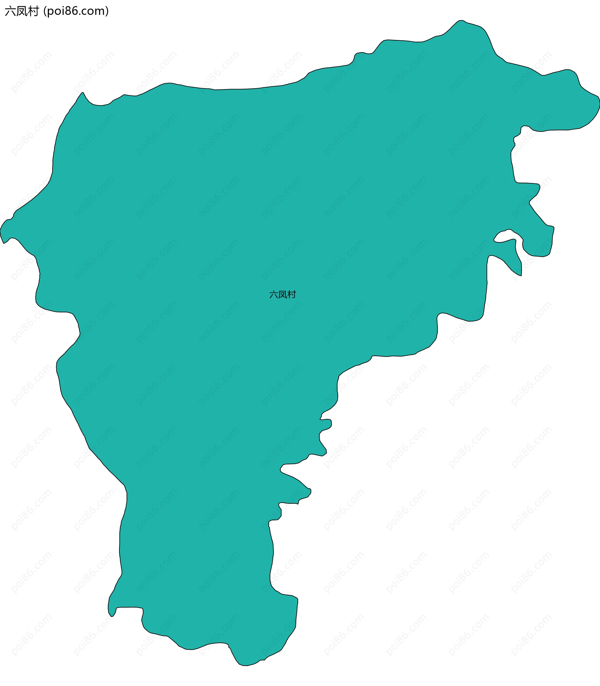 六凤村边界地图