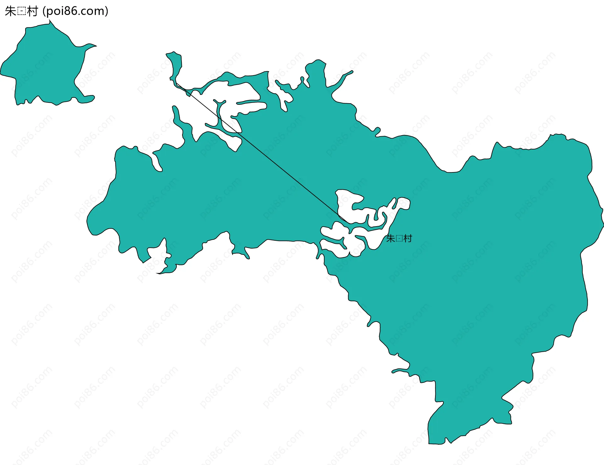 朱村边界地图