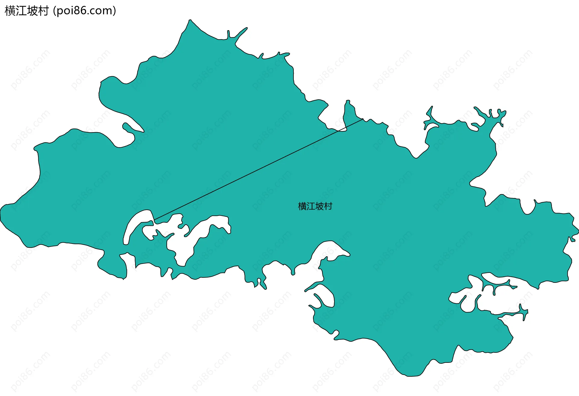 横江坡村边界地图
