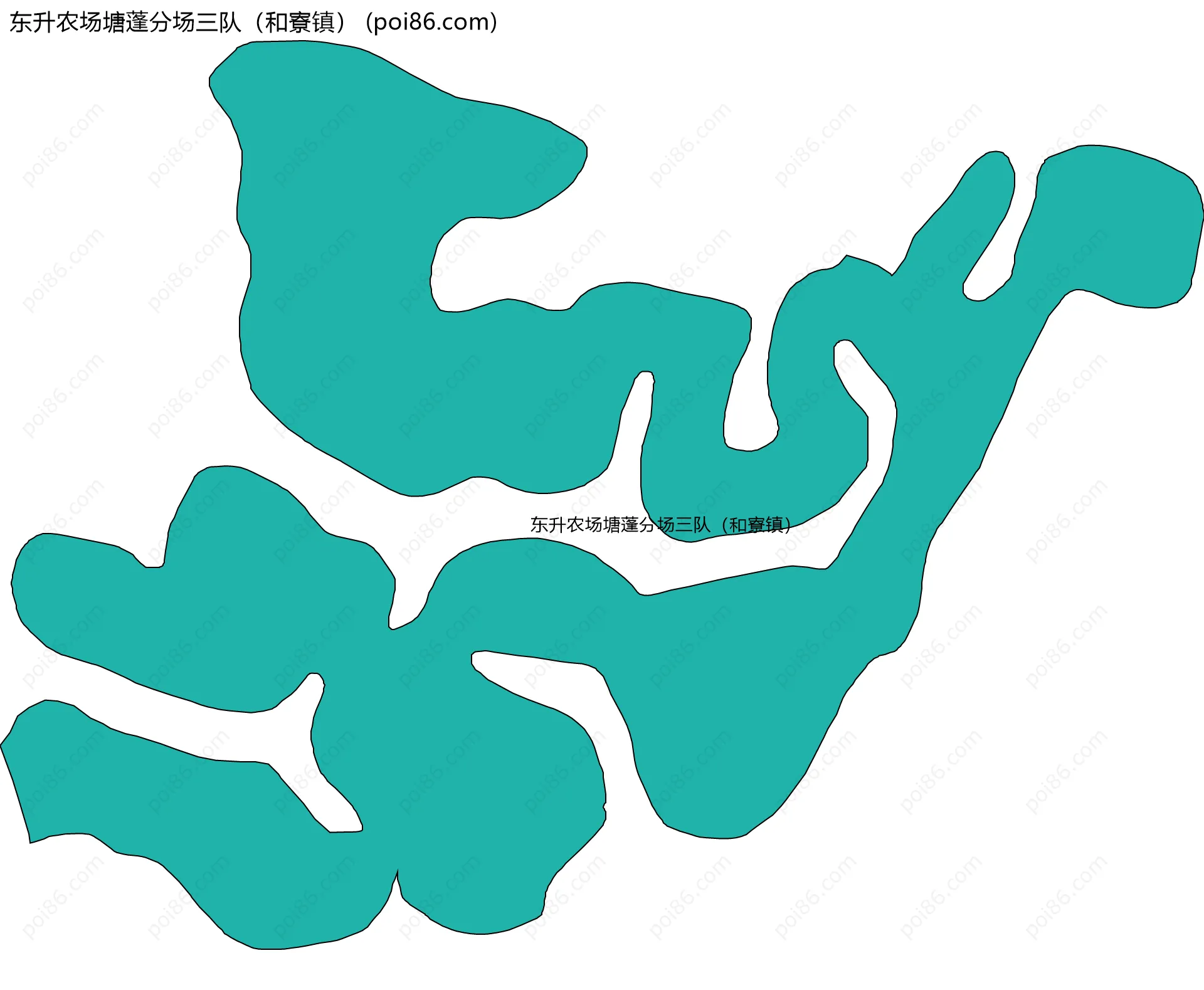 东升农场塘蓬分场三队（和寮镇）边界地图