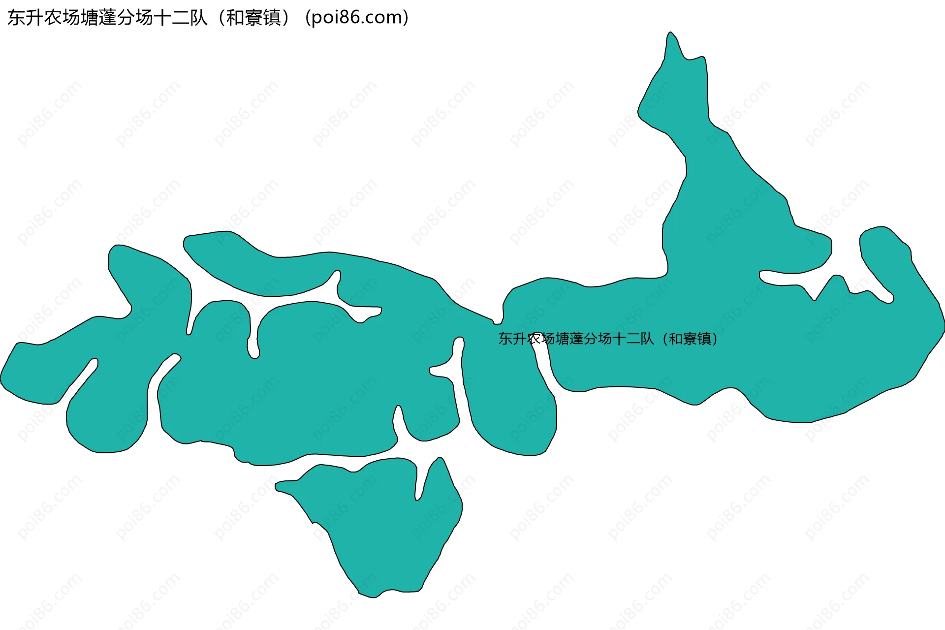 东升农场塘蓬分场十二队（和寮镇）边界地图