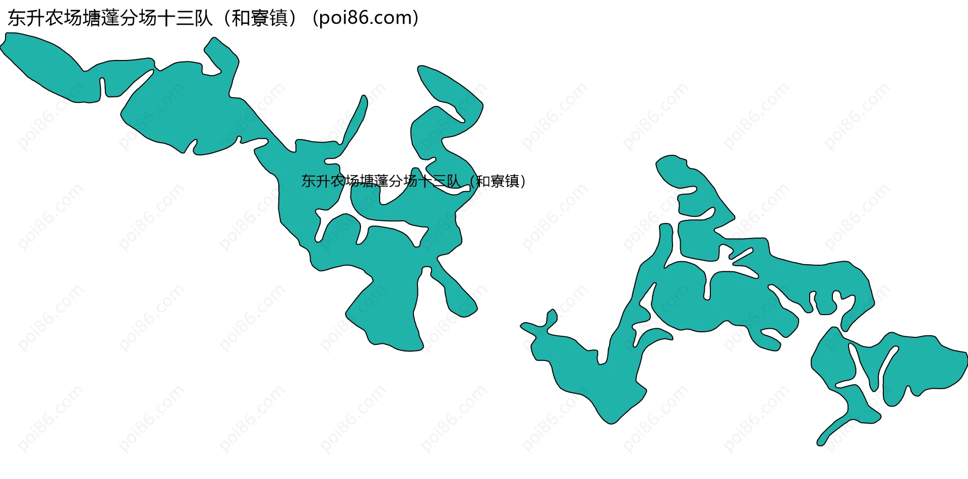 东升农场塘蓬分场十三队（和寮镇）边界地图