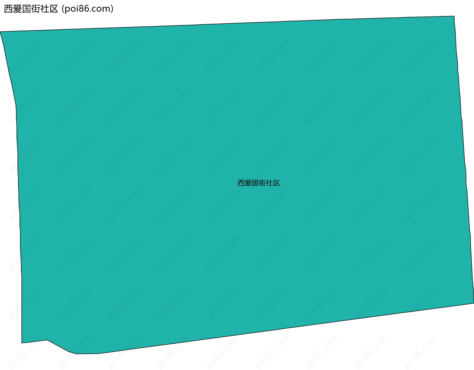 西爱国街社区边界地图